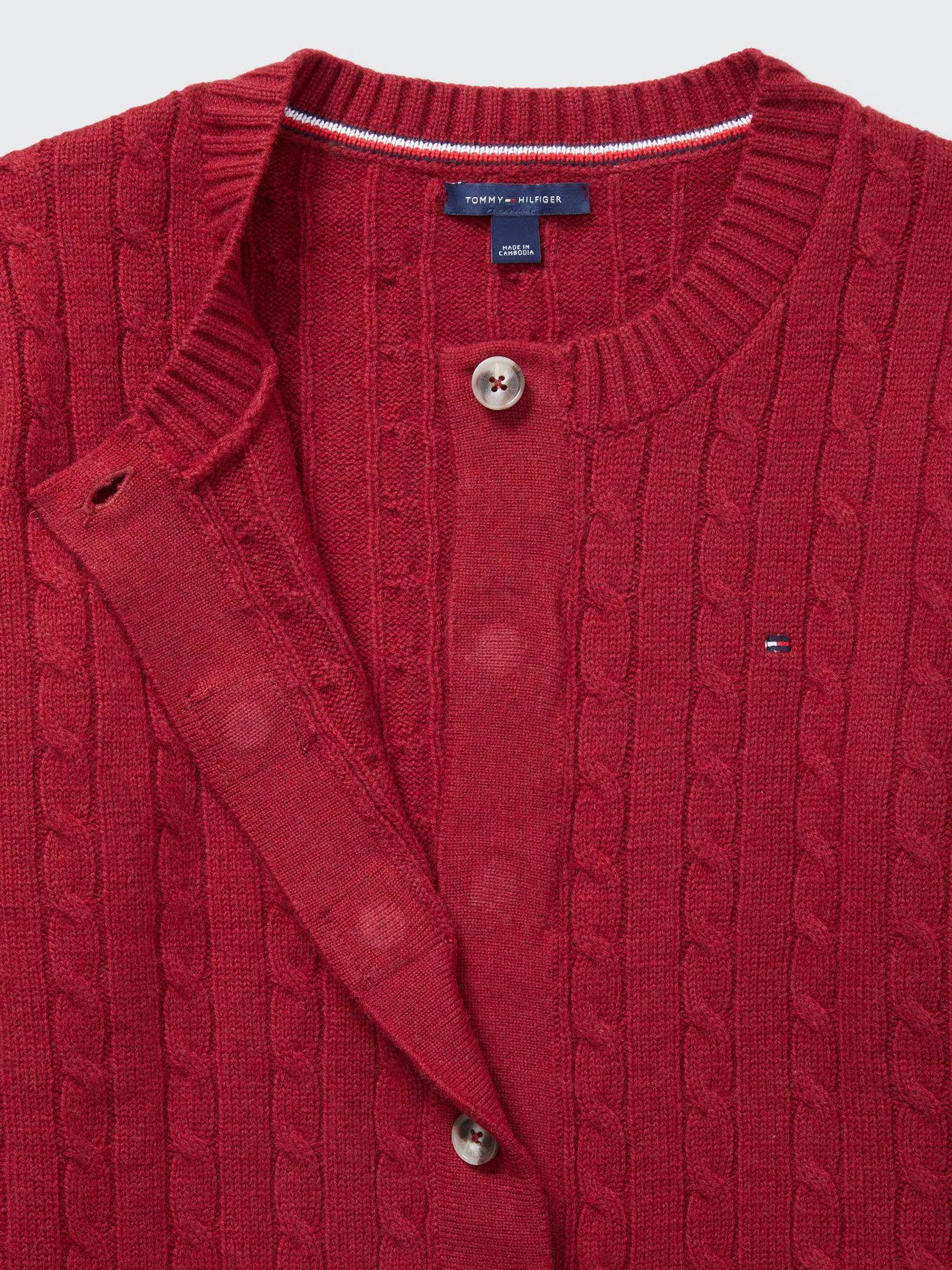 Cárdigan Adaptive Con Botones Rojo Tommy Hilfiger-2