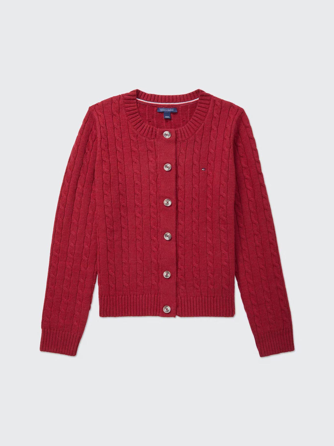 Cárdigan Adaptive Con Botones Rojo Tommy Hilfiger-0