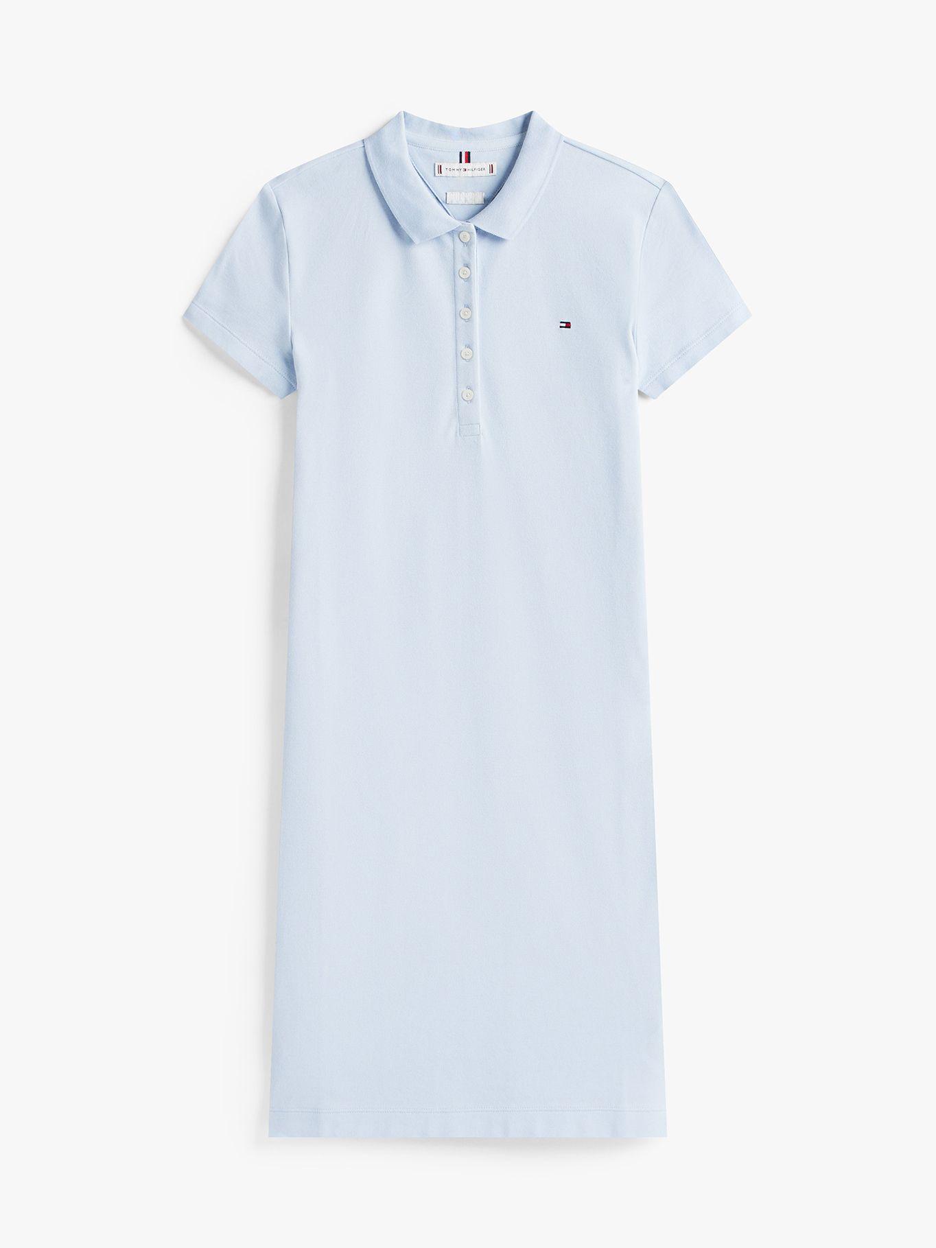 Vestido Polo Slim Fit Celeste C10 Tommy Hilfiger-4