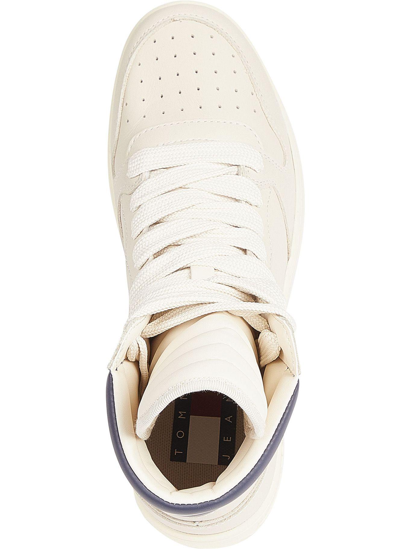 Zapatillas De Corte Alto Con Logo Beige Tommy Jeans-4