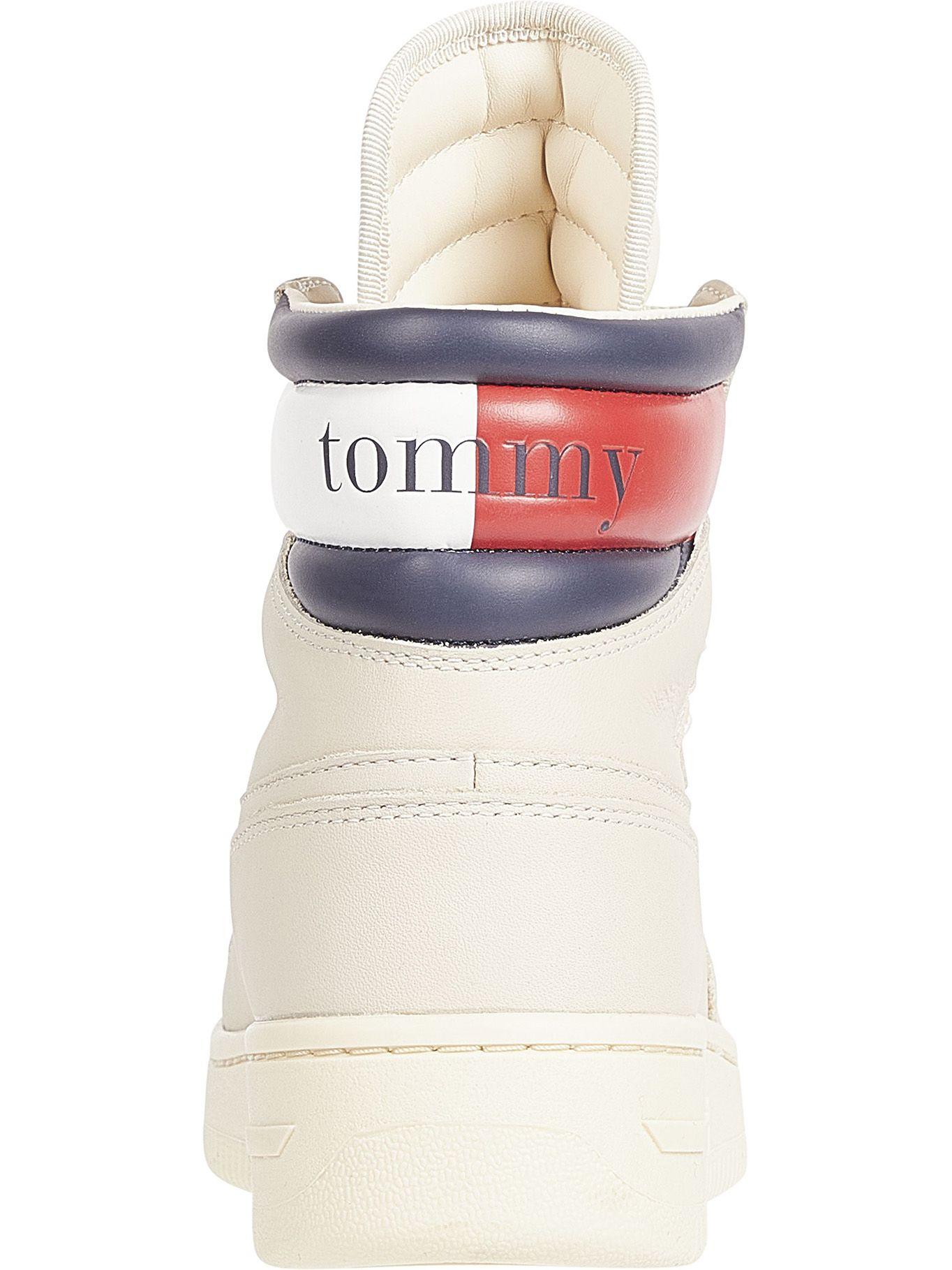 Zapatillas De Corte Alto Con Logo Beige Tommy Jeans-1