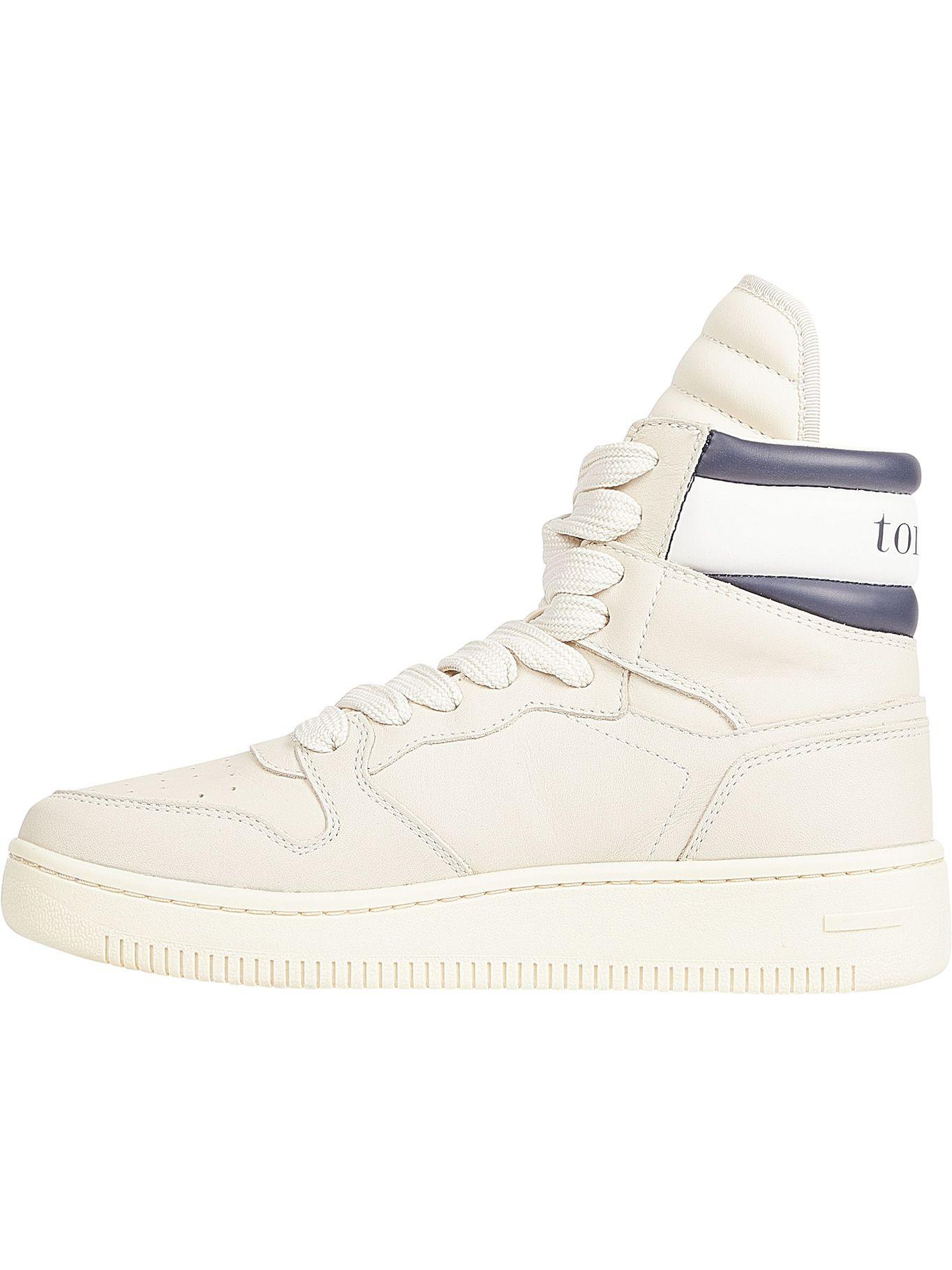 Zapatillas De Corte Alto Con Logo Beige Tommy Jeans-0