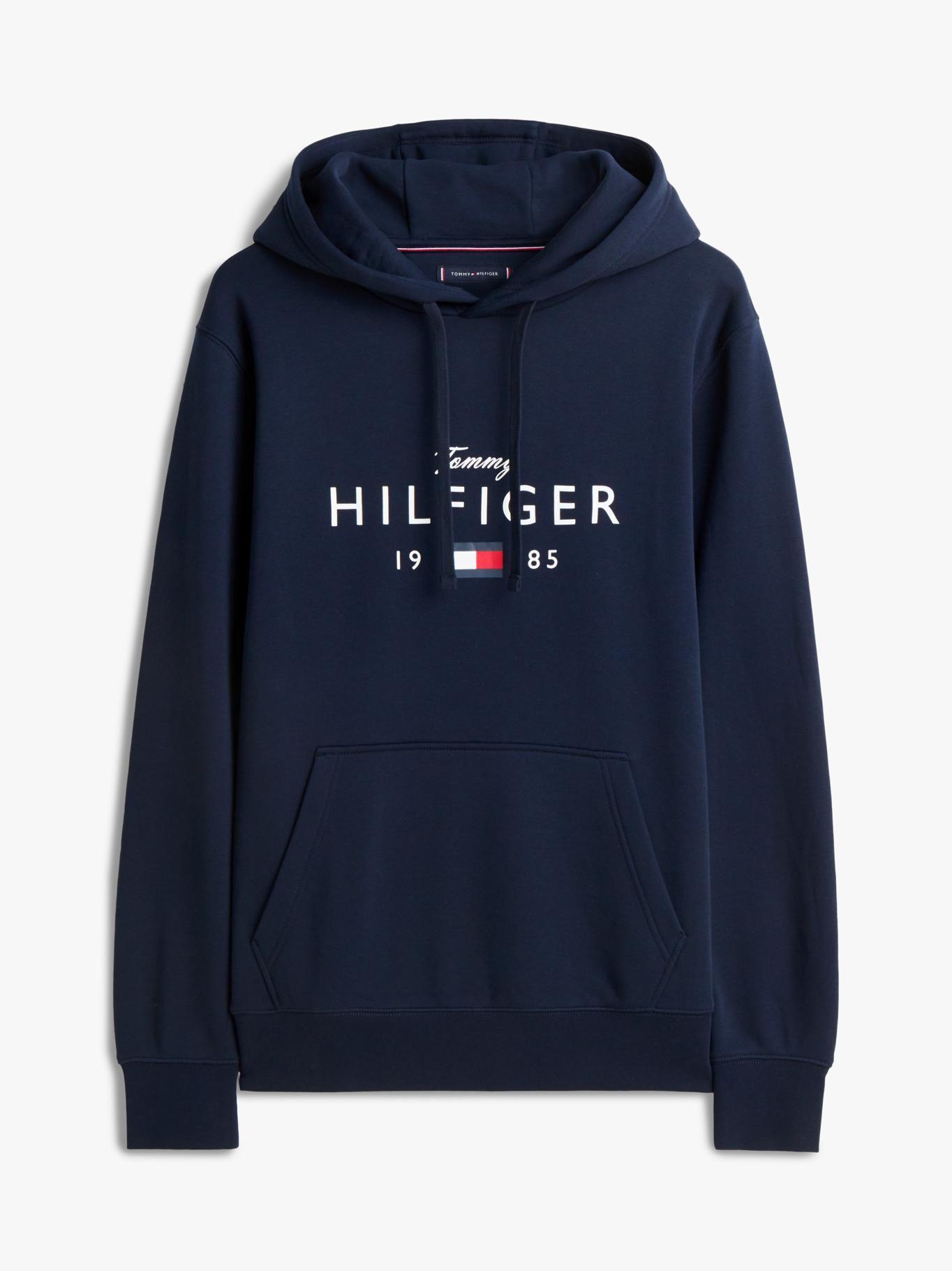 Polerón Hoodie Con Logo Tommy Hilfiger Azul-4