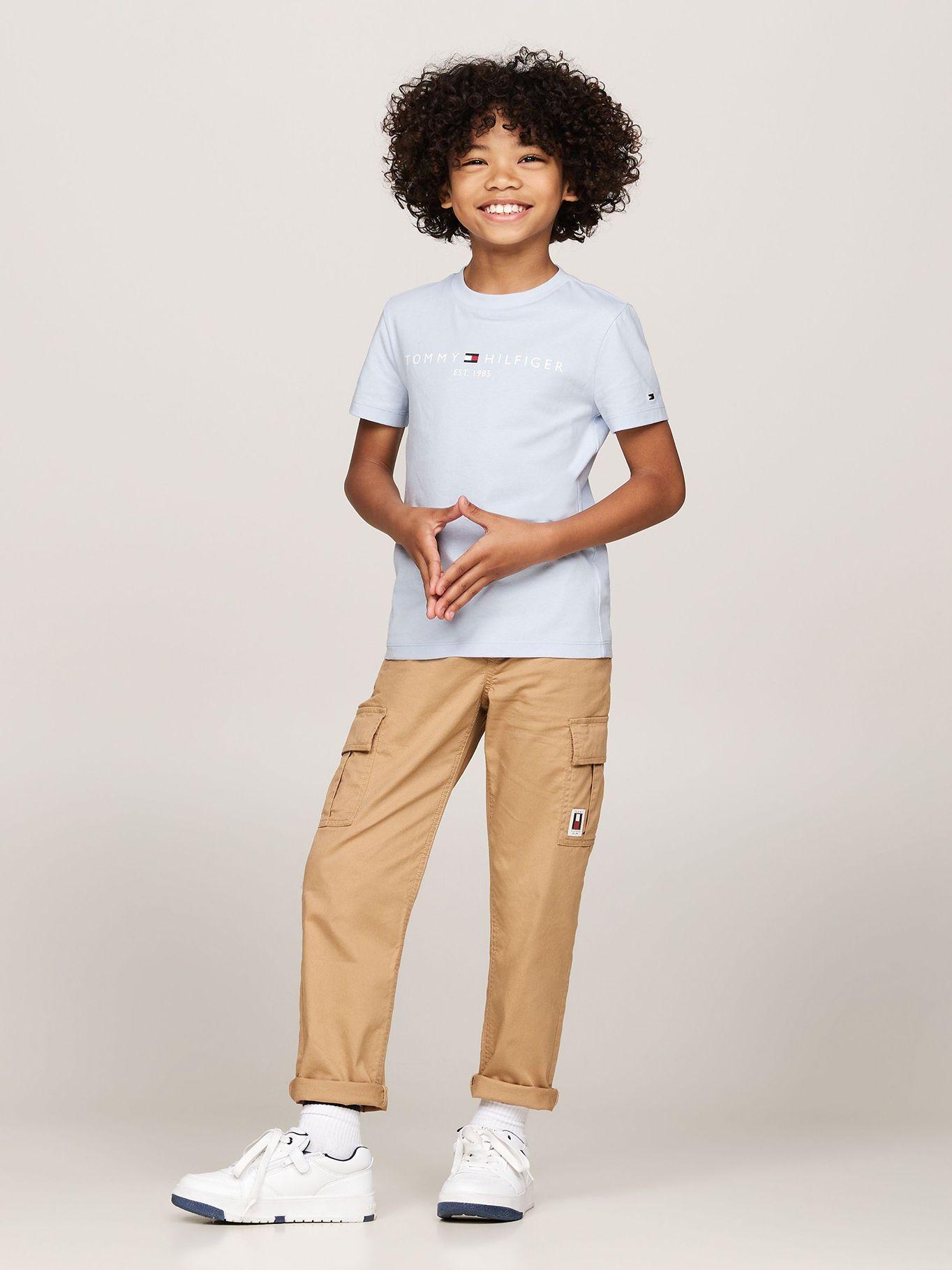 Polera De Niño Essential y Logo Celeste Tommy Hilfiger-1