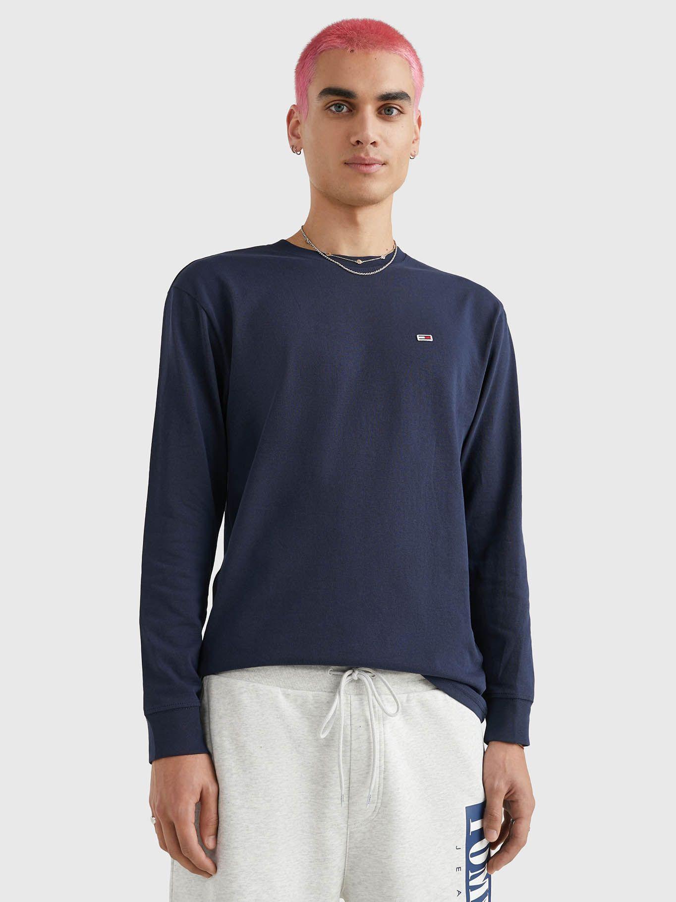 Polera Serif Linear Logo Azul Tommy Jeans-0