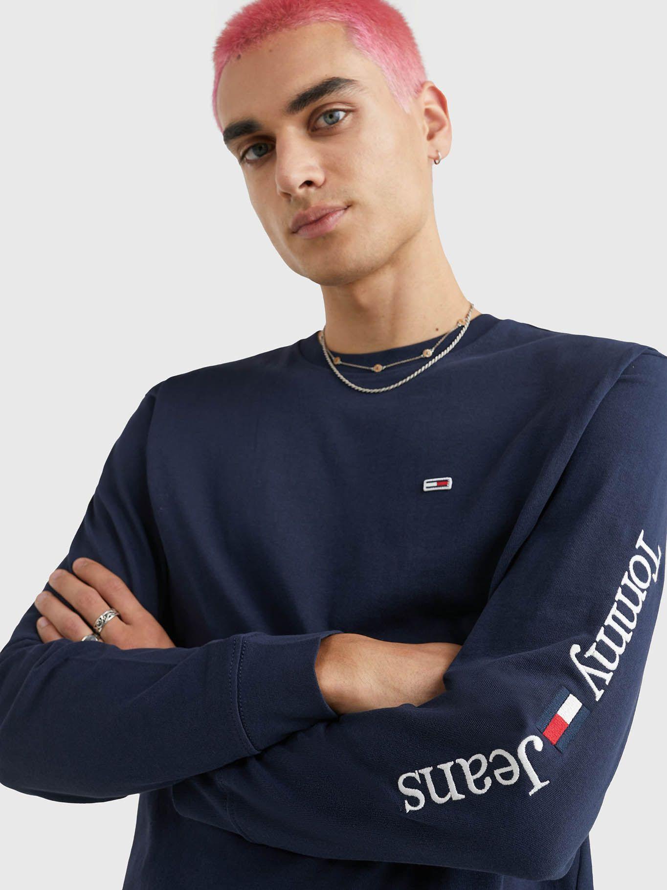 Polera Serif Linear Logo Azul Tommy Jeans-2
