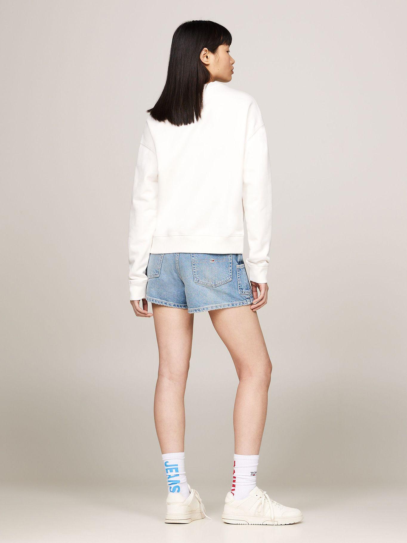 Polerón Relaxed Varsity Logo Blanco Tommy Jeans-2