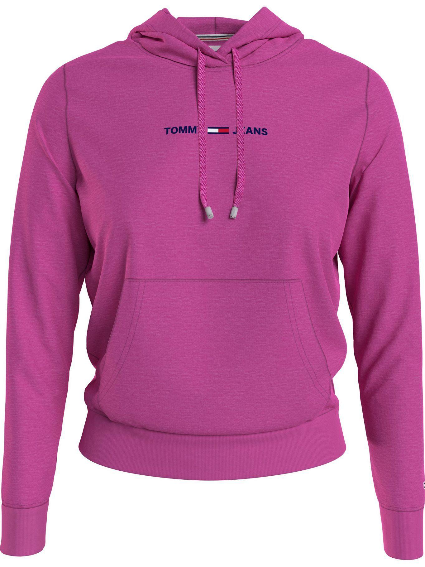 Polerón Hoodie Linear Logo Fucsia Tommy Hilfiger-0