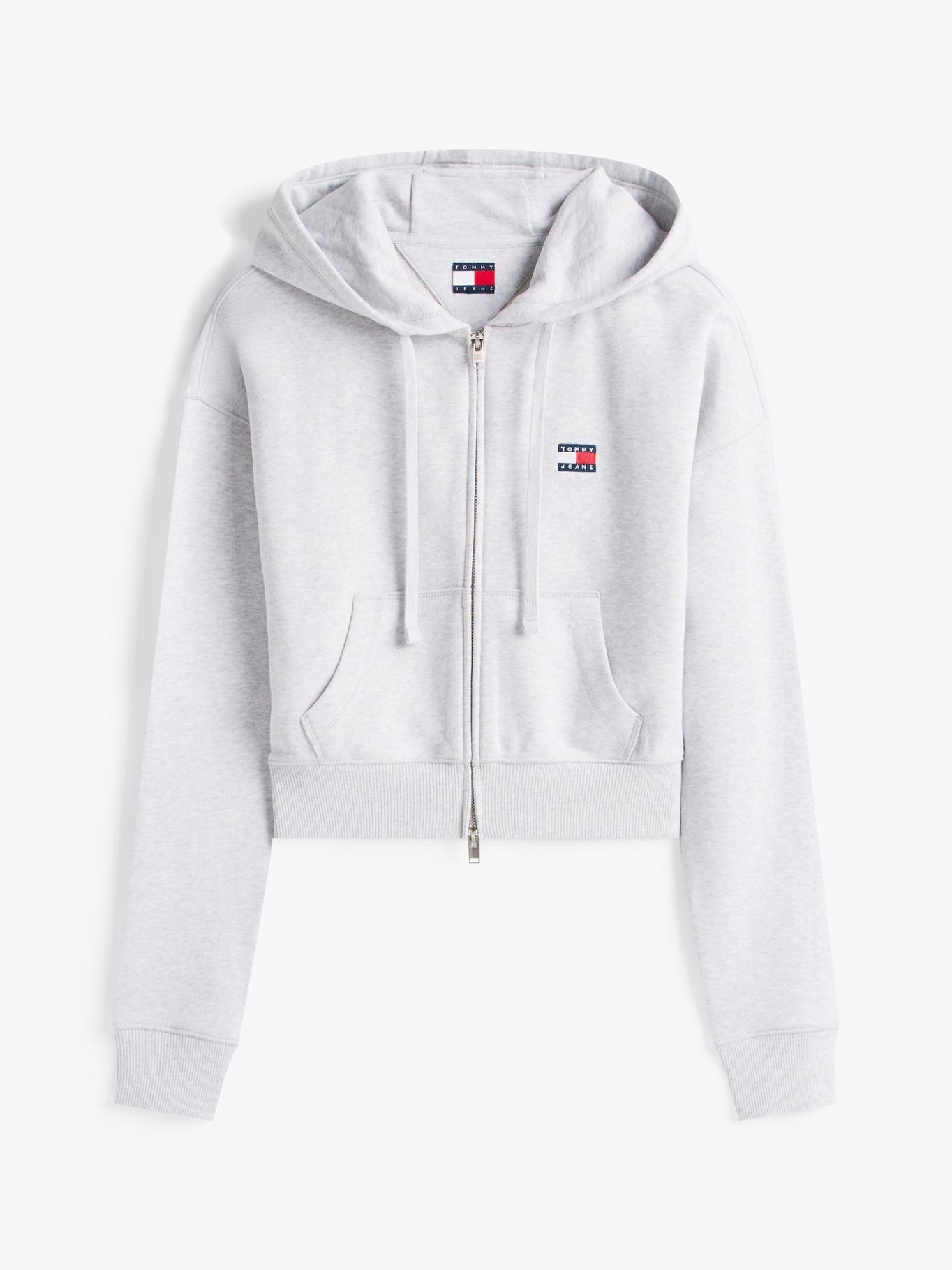 Polerón Hoodie Con Cierre Tommy Jeans Gris-4