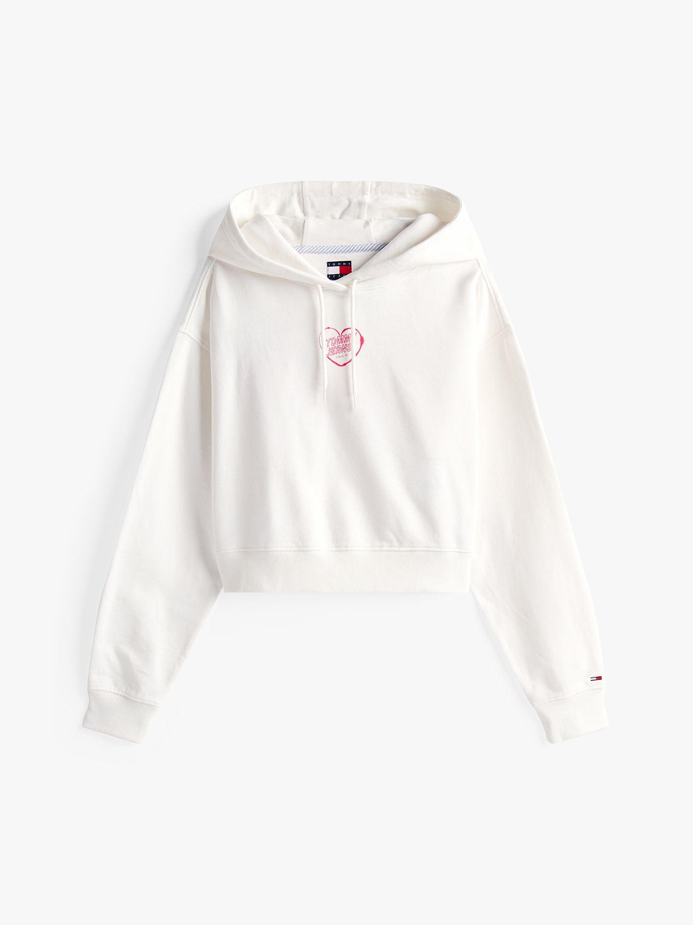 Polerón Hoodie Relaxed Cropped Blanco YBL Tommy Jeans-4