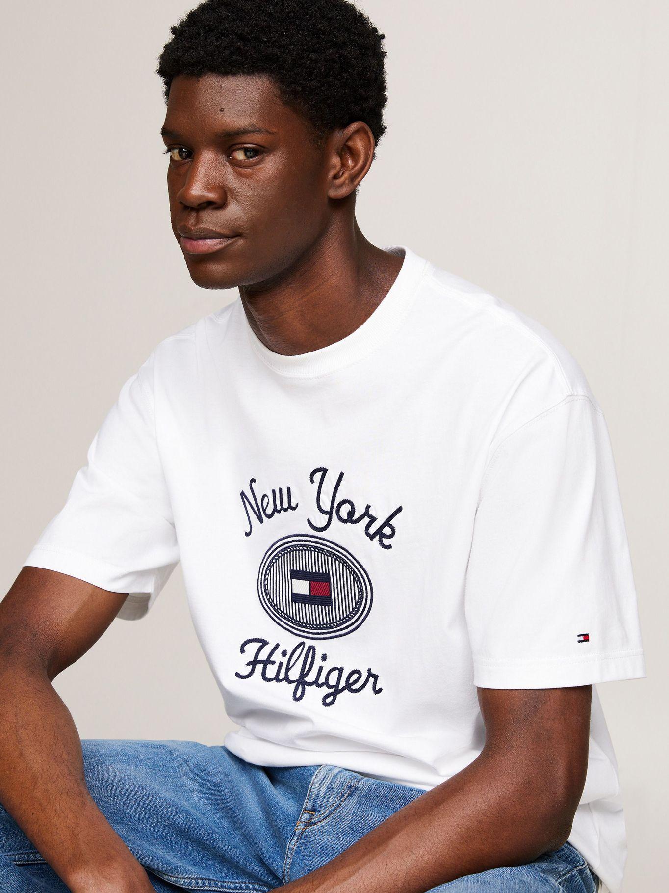 Polera Con Logo Nyc Bordado Blanco Tommy Hilfiger-3