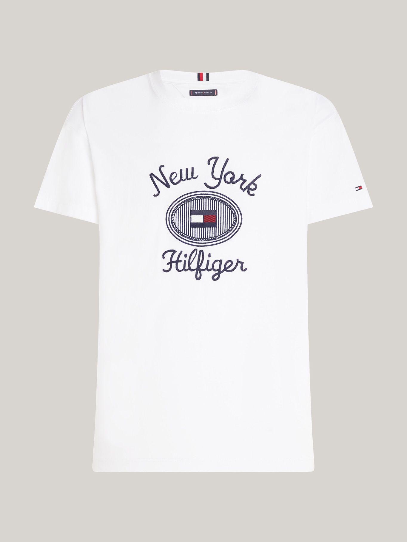 Polera Con Logo Nyc Bordado Blanco Tommy Hilfiger-4