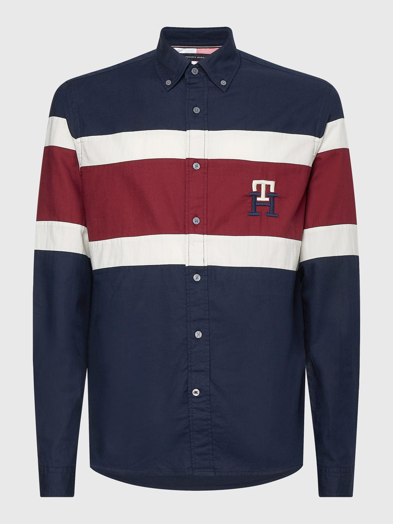 Camisa Monogram Blocking Azul Tommy Hilfiger-5