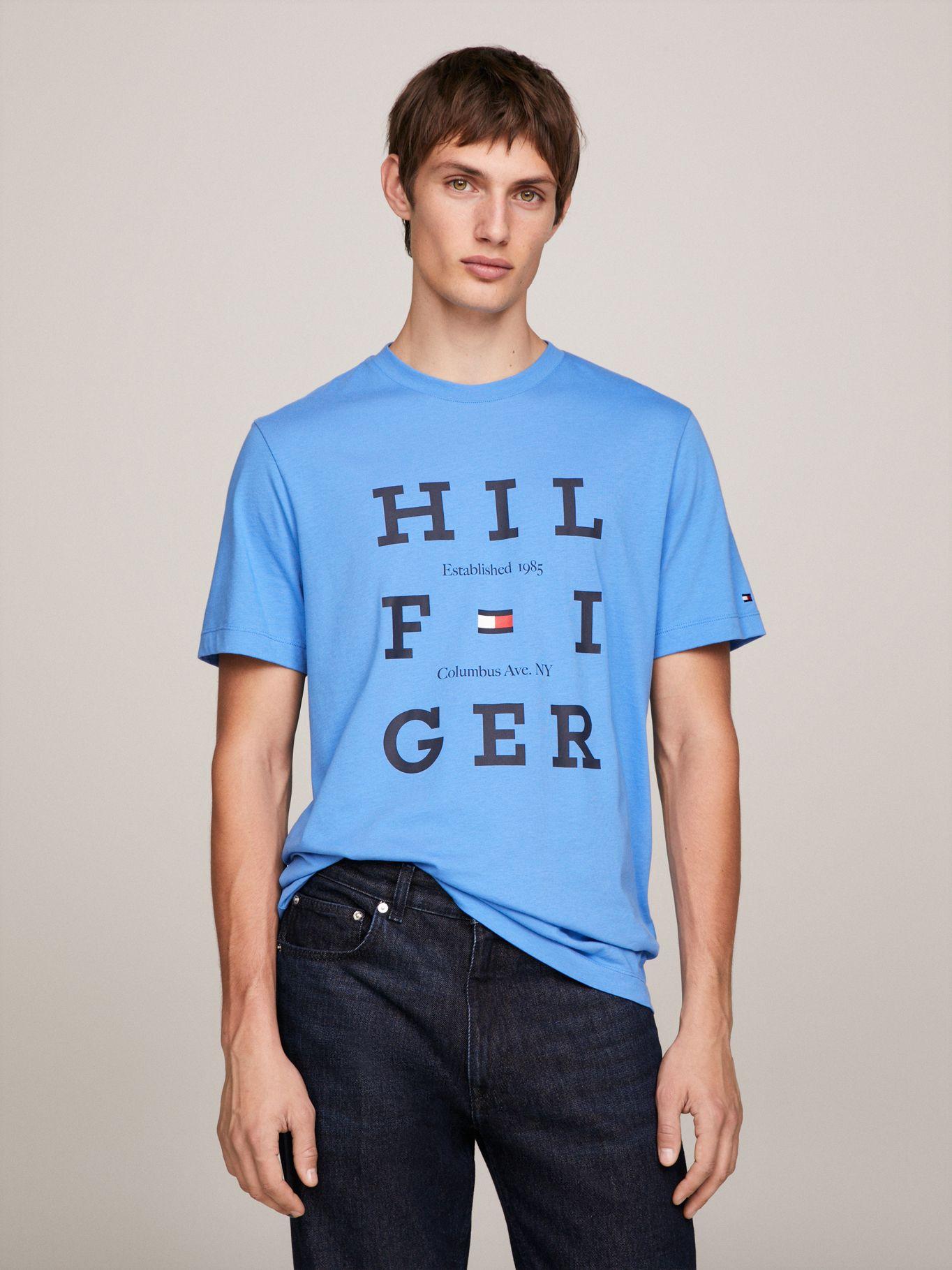 Polera Box Flag Logo Celeste Tommy Hilfiger-0