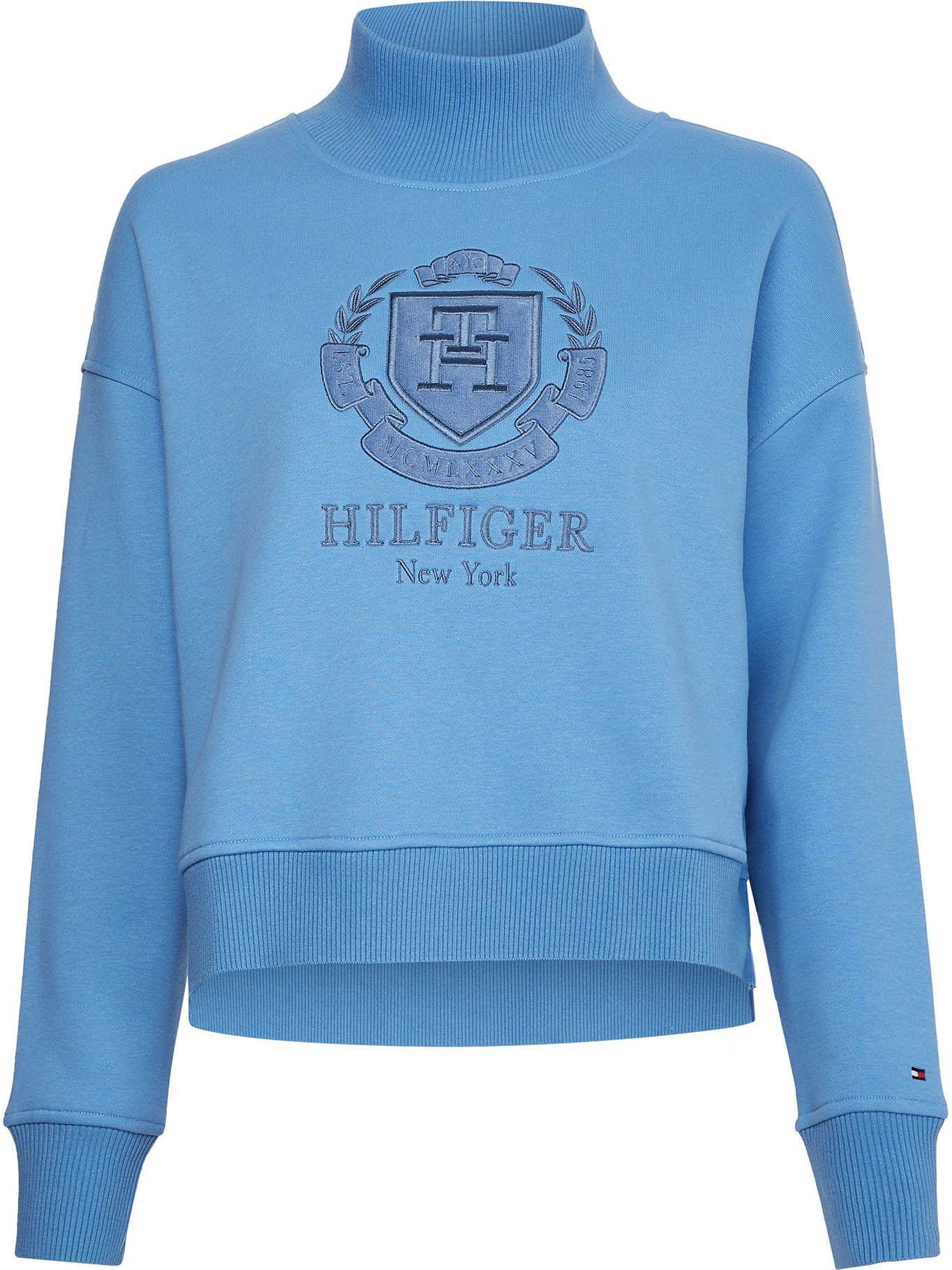 Polerón Crest Cuello Alto Celeste Tommy Hilfiger-0