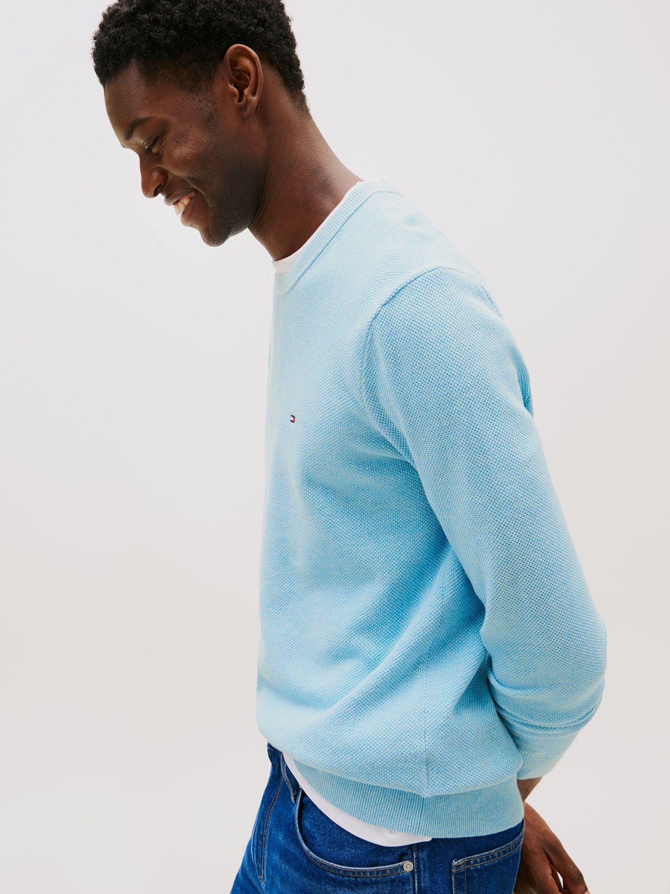 Sweater Essential Structure C-Neck Azul Tommy Hilfiger-3