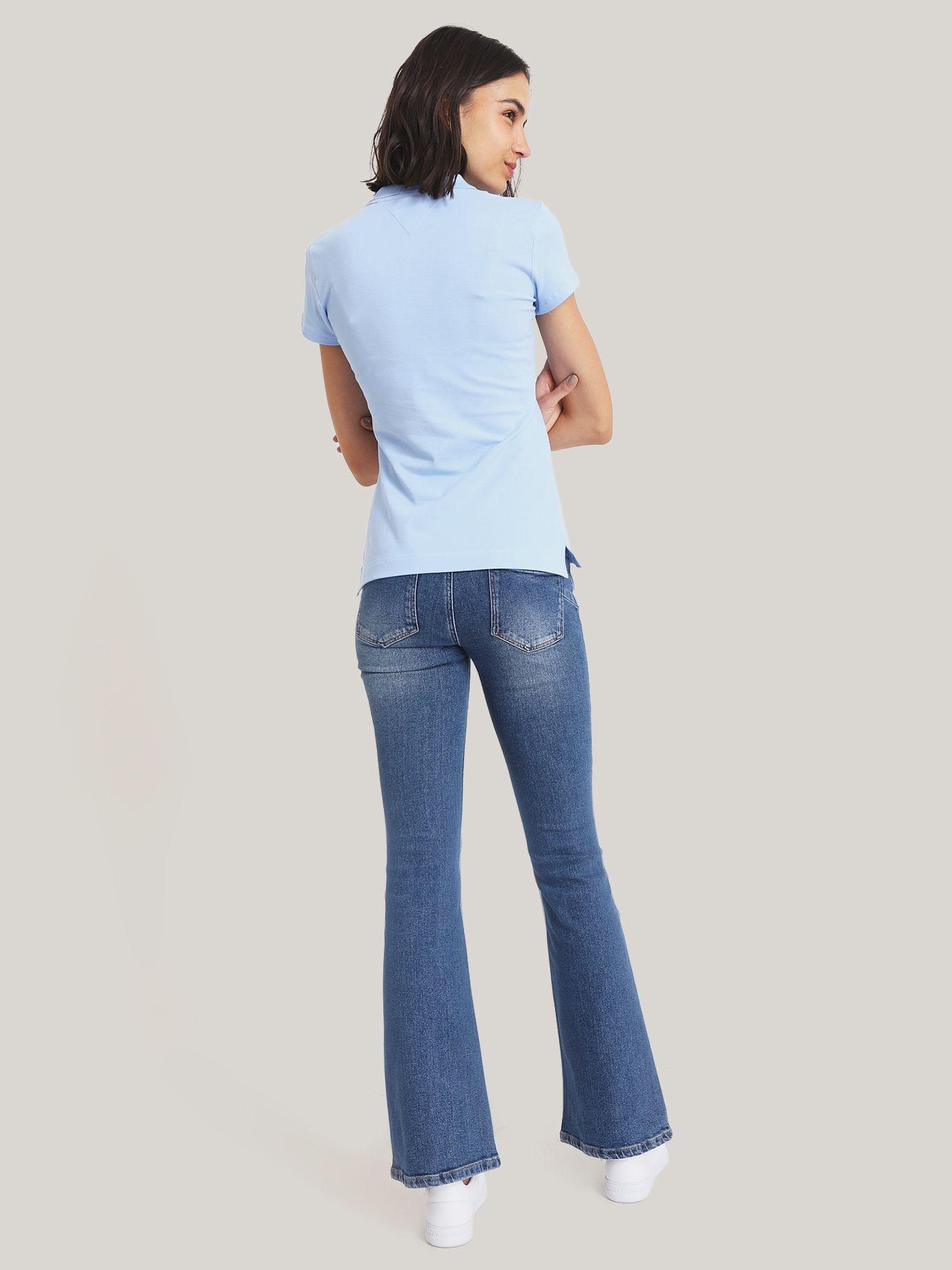 Polo Solid Slim  5 Botones Celeste C1Z Tommy Hilfiger-2