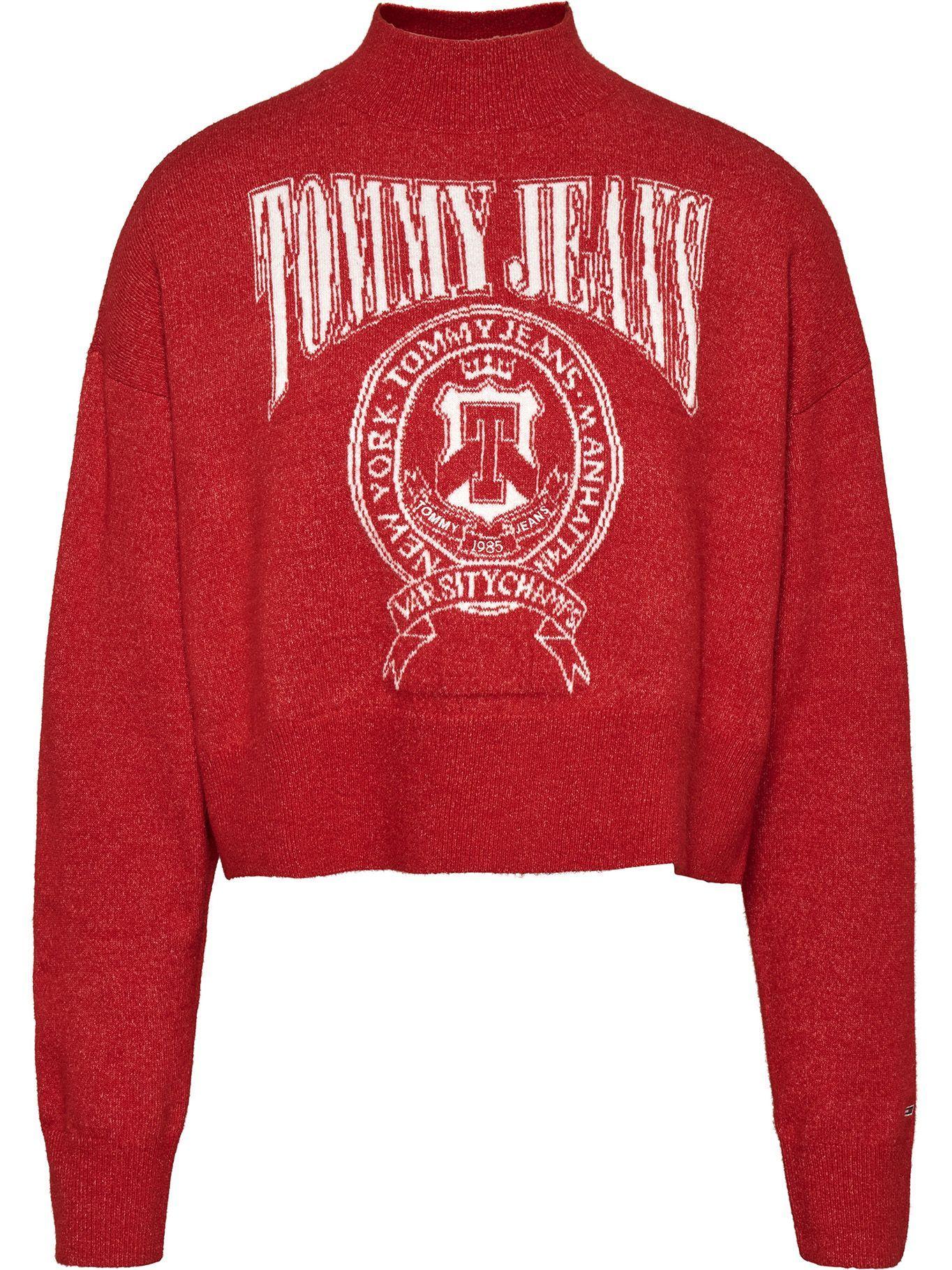 Sweater Varsity Logo Rojo Tommy Hilfiger-0