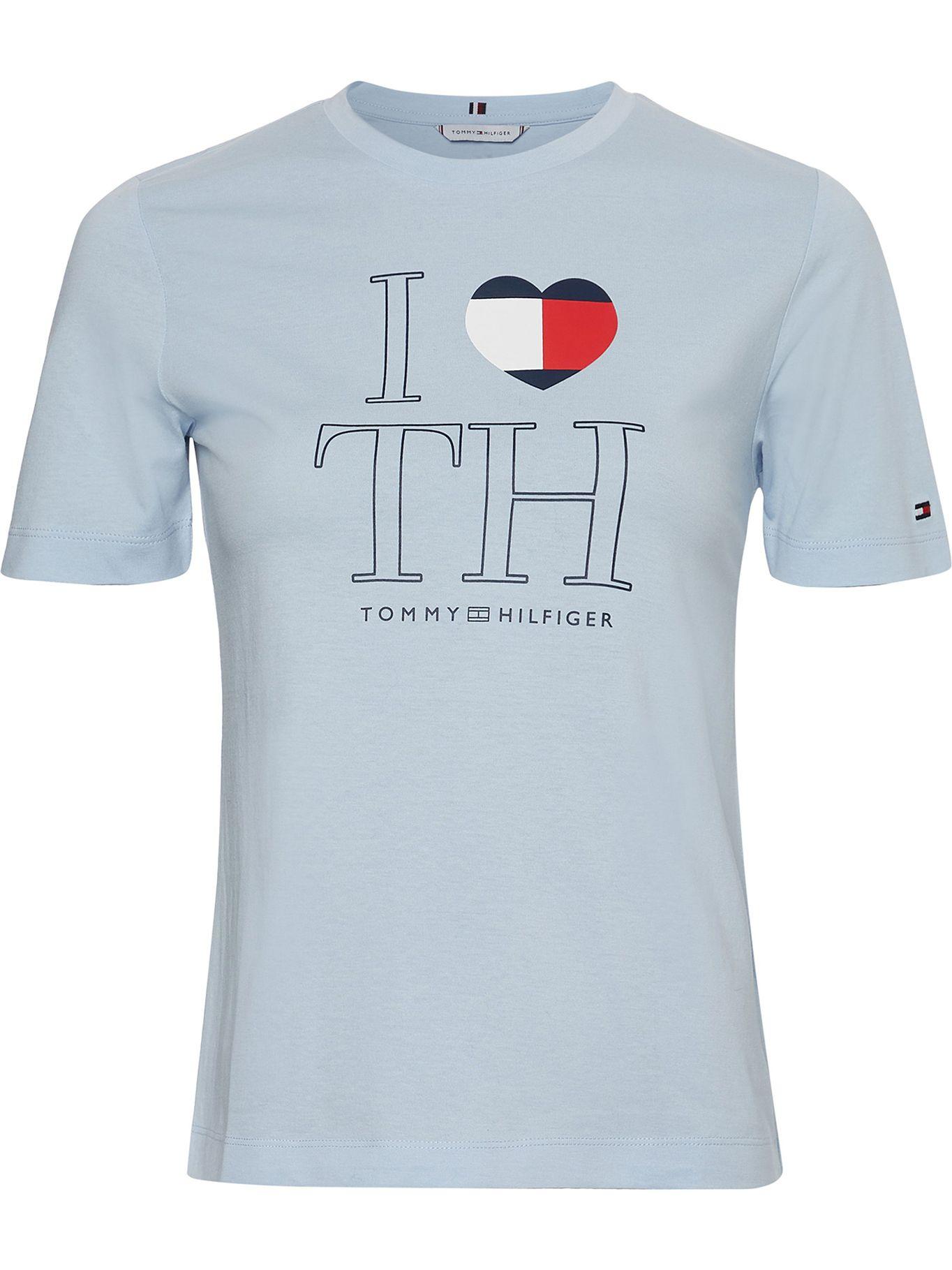 Polera Im I Love Slim Fit Celeste Tommy Hilfiger-0