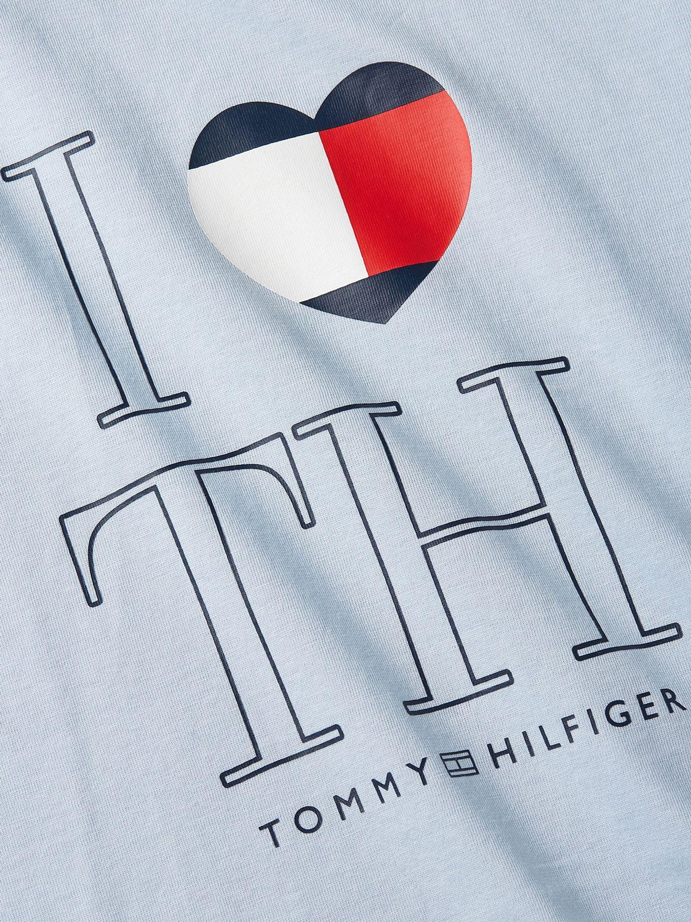 Polera Im I Love Slim Fit Celeste Tommy Hilfiger-2