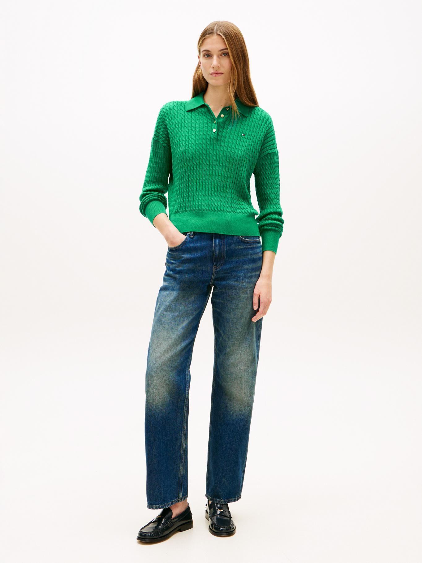 Sweater Polo De Punto Trenzado-1