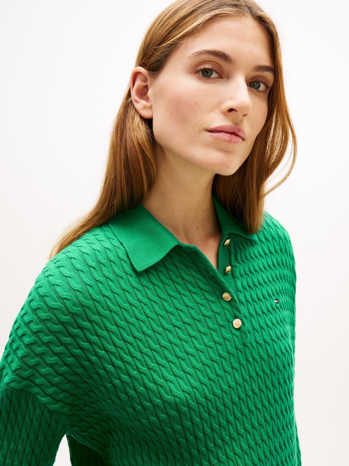 Sweater Polo De Punto Trenzado-3