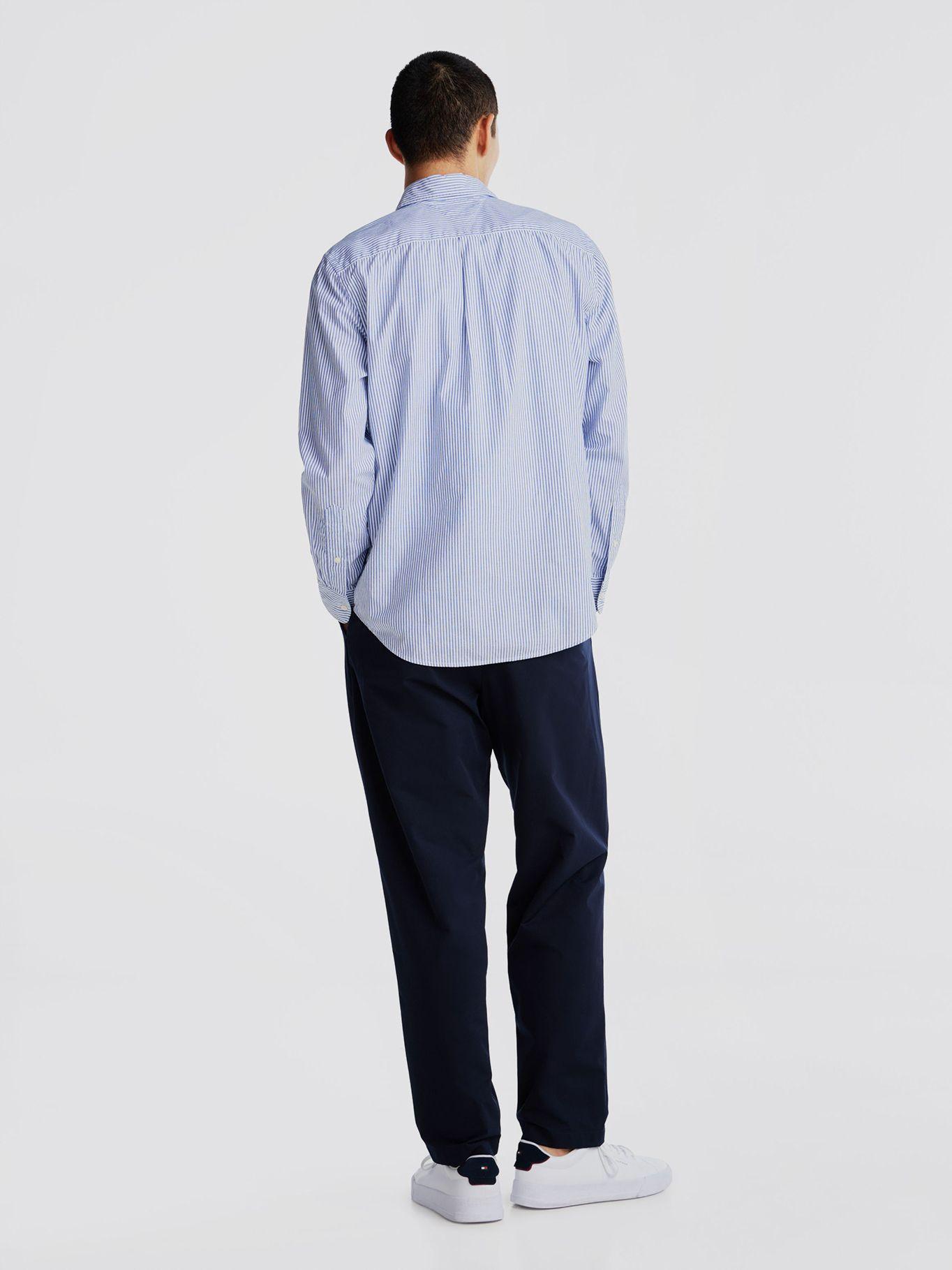 Camisa Flex Regular Fit A Rayas Celeste Tommy Hilfiger-2