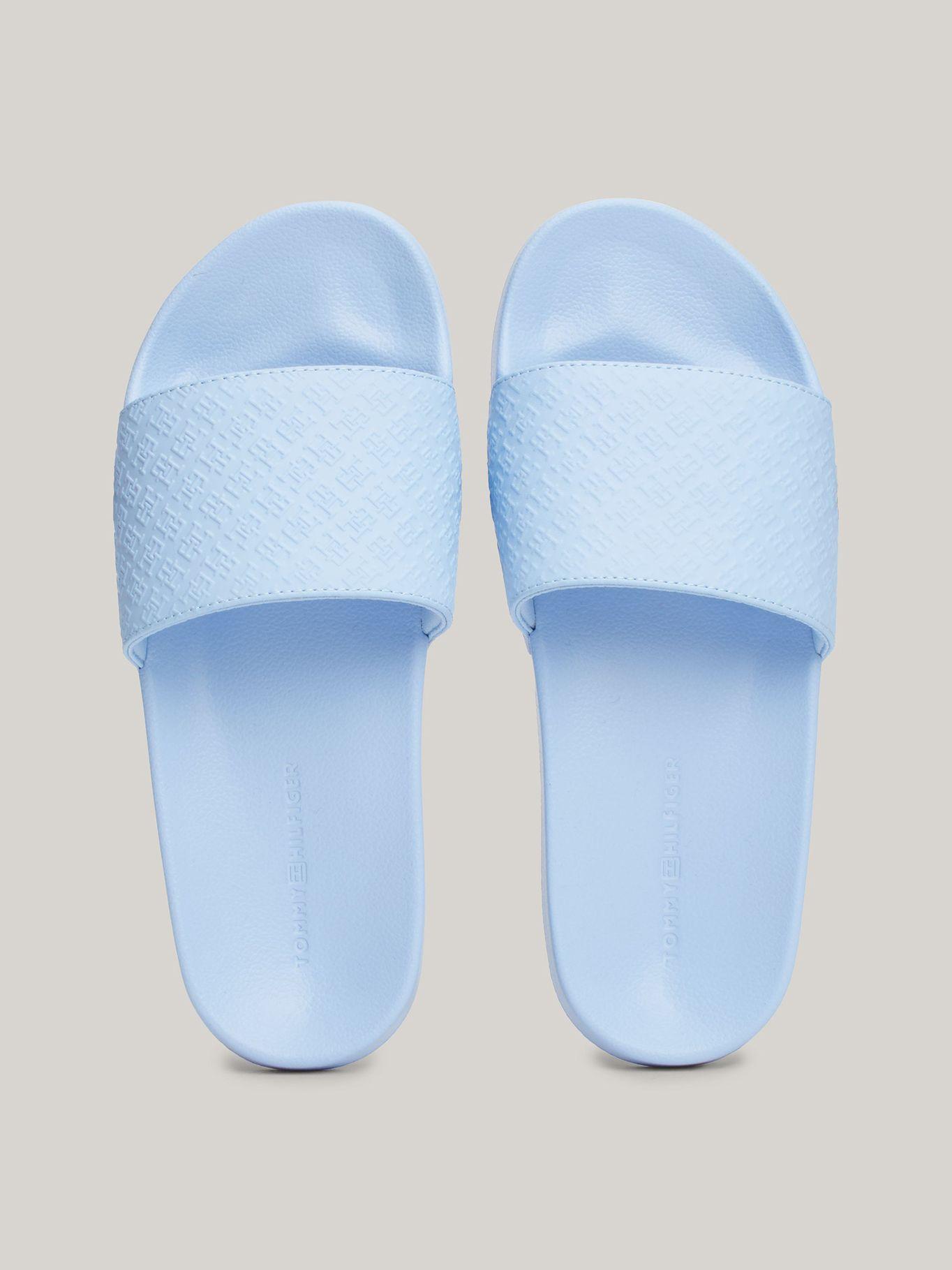 Sandalias Con Logo Monogram Celeste Tommy Hilfiger-2