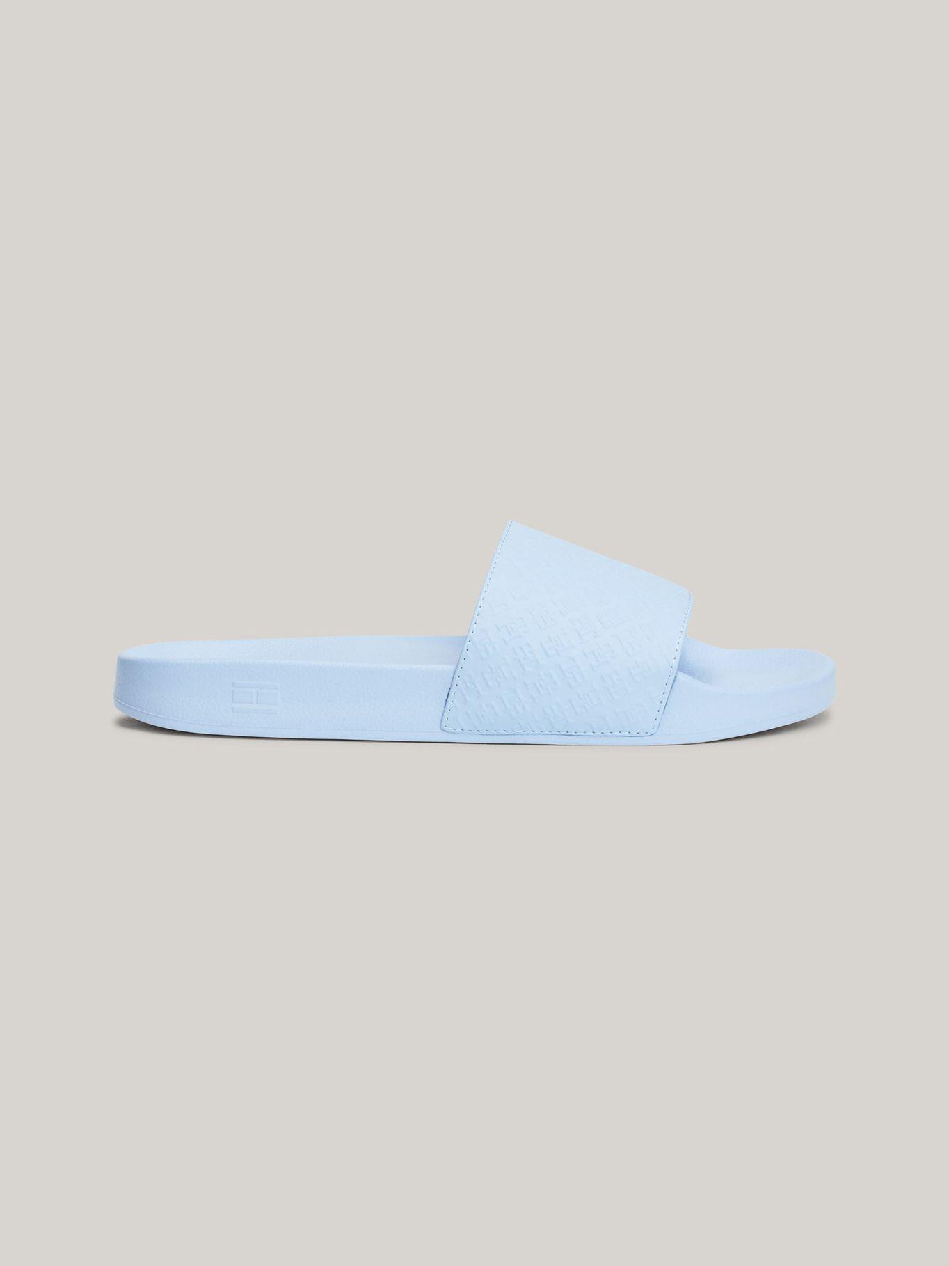 Sandalias Con Logo Monogram Celeste Tommy Hilfiger-4