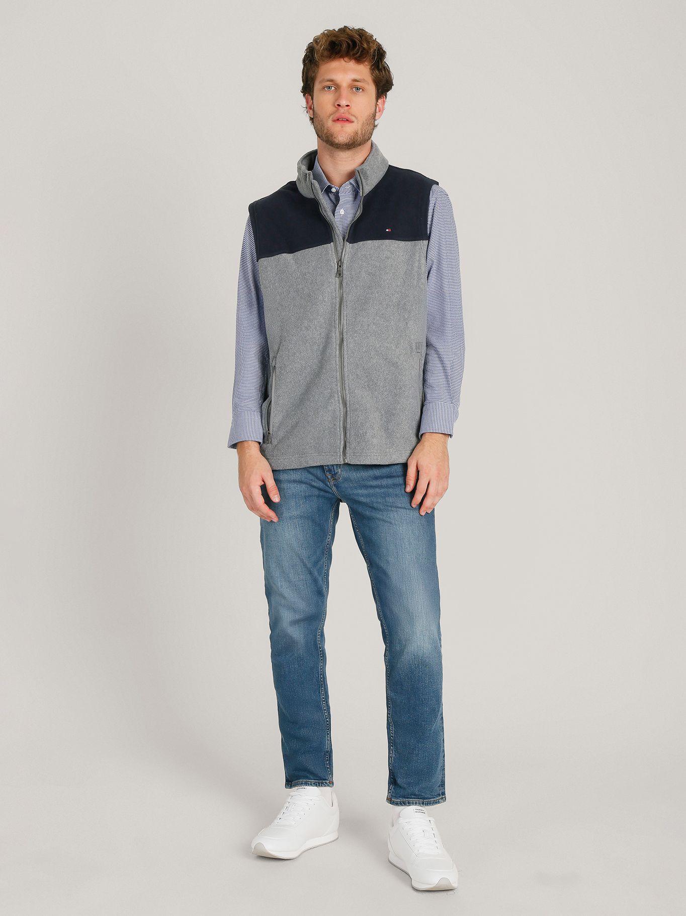 Chaqueta Vest Solid Con Logo Gris Tommy Hilfiger-1