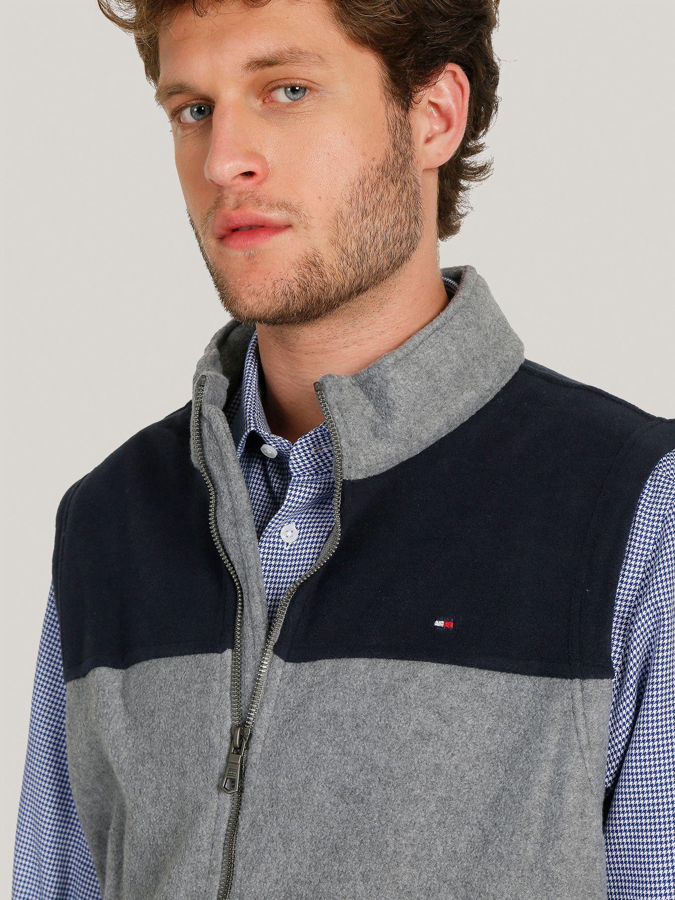Chaqueta Vest Solid Con Logo Gris Tommy Hilfiger-4