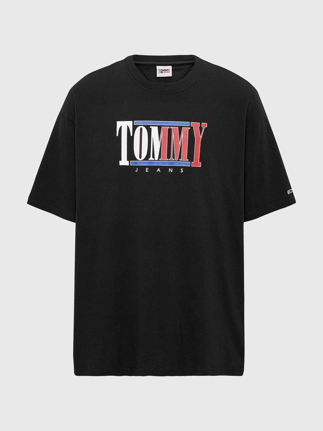 Polera Plus Centered Con Logo Negro Tommy Hilfiger-4