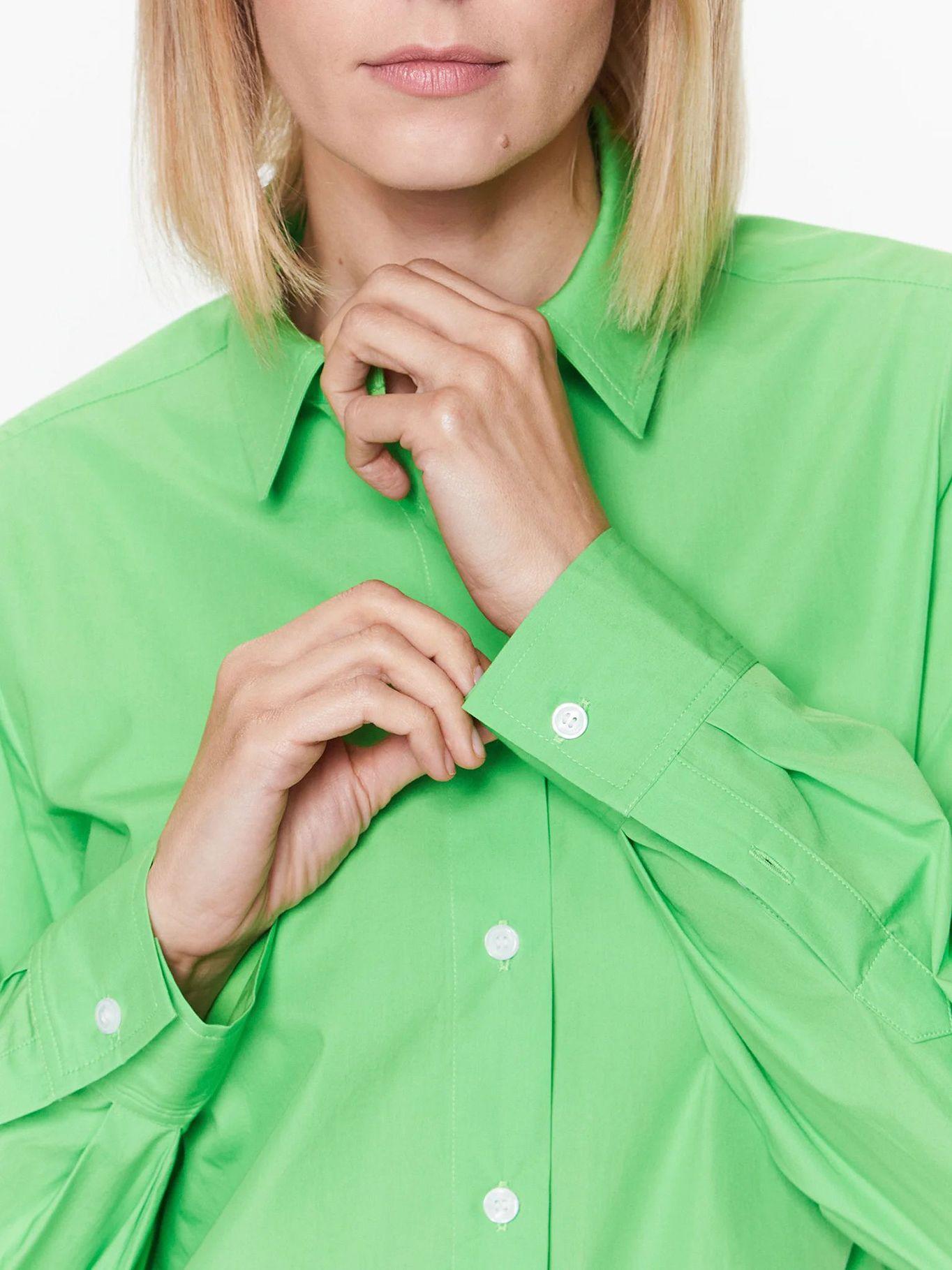 Camisa Solid Cotton Regular Fit Verde Tommy Hilfiger-4