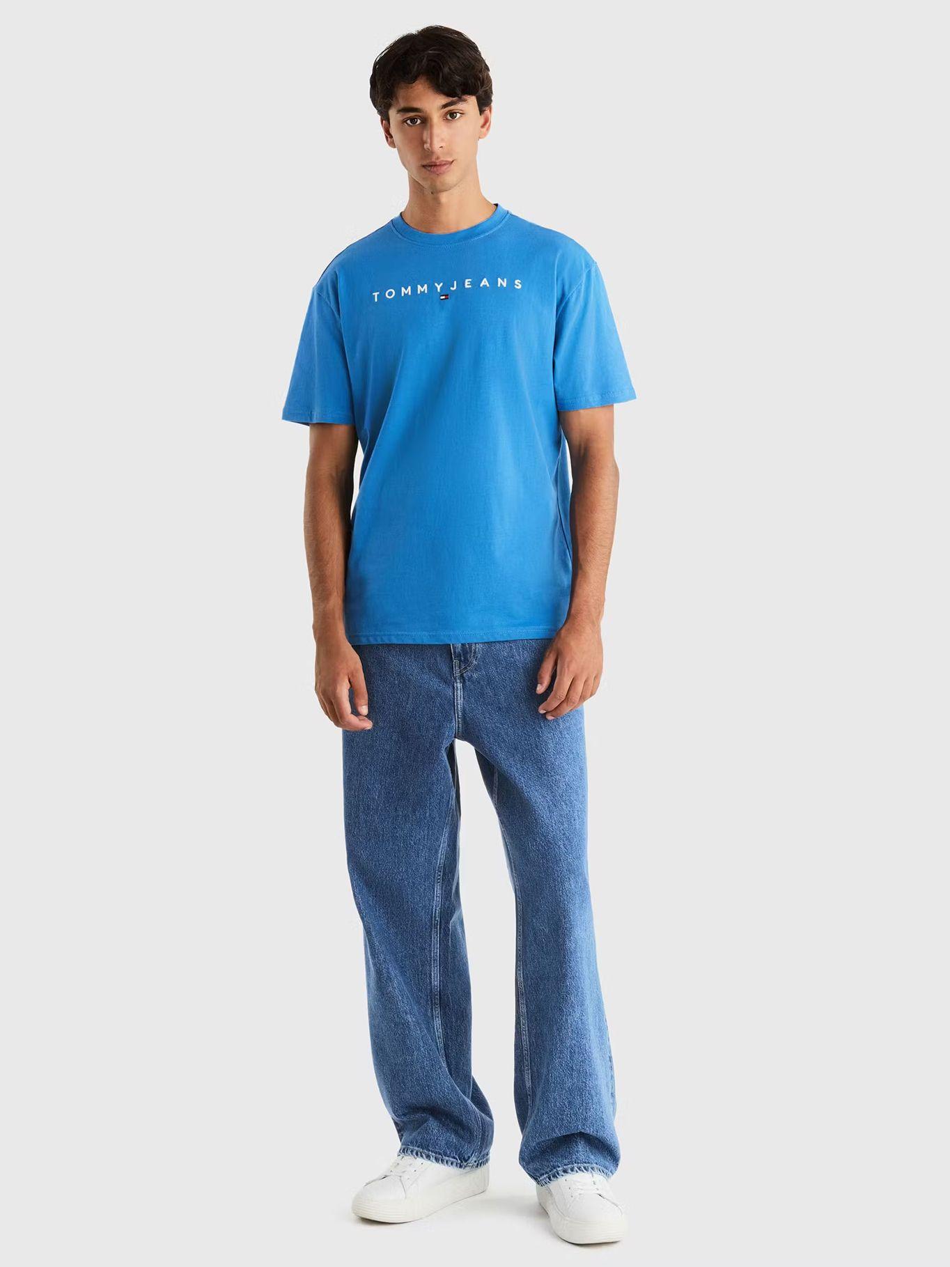 Polera Regular Linear Logo Azul Tommy Jeans-1
