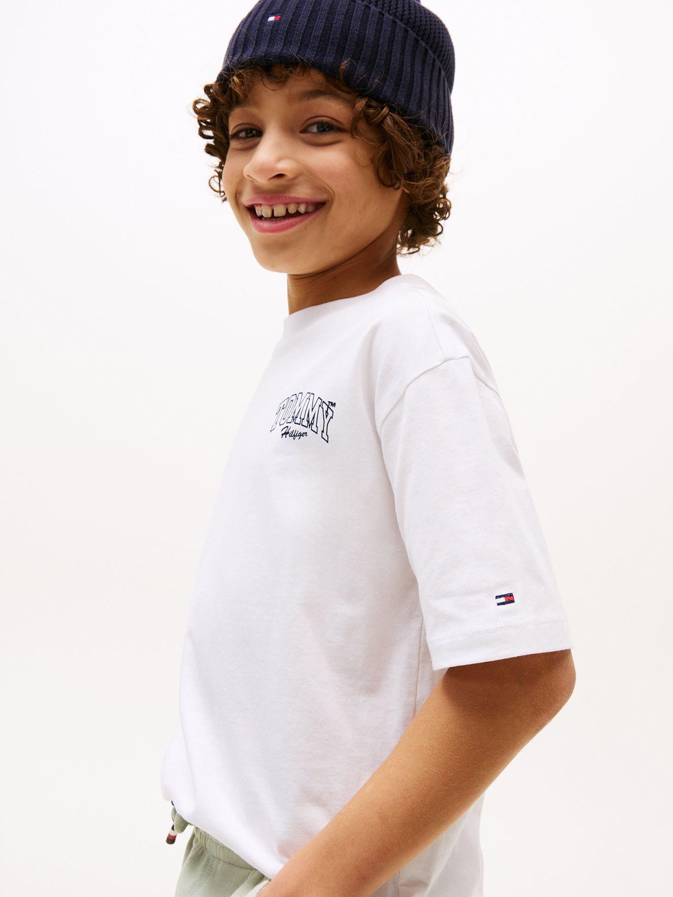 Polera Varsity Graphic Logo Blanco Tommy Hilfiger-3