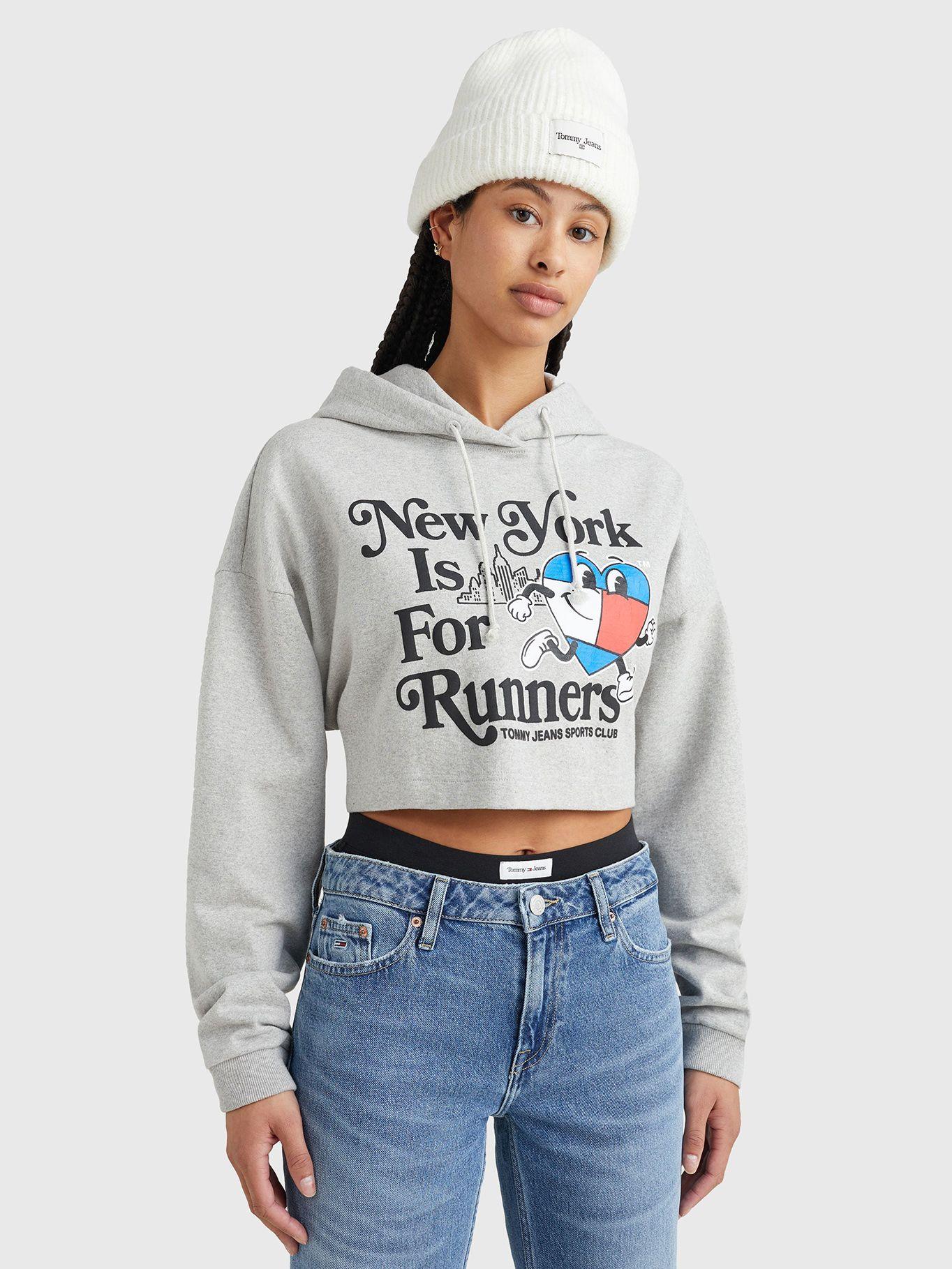 Polerón Hoodie Logo Sport Runners Gris Tommy Jeans-0