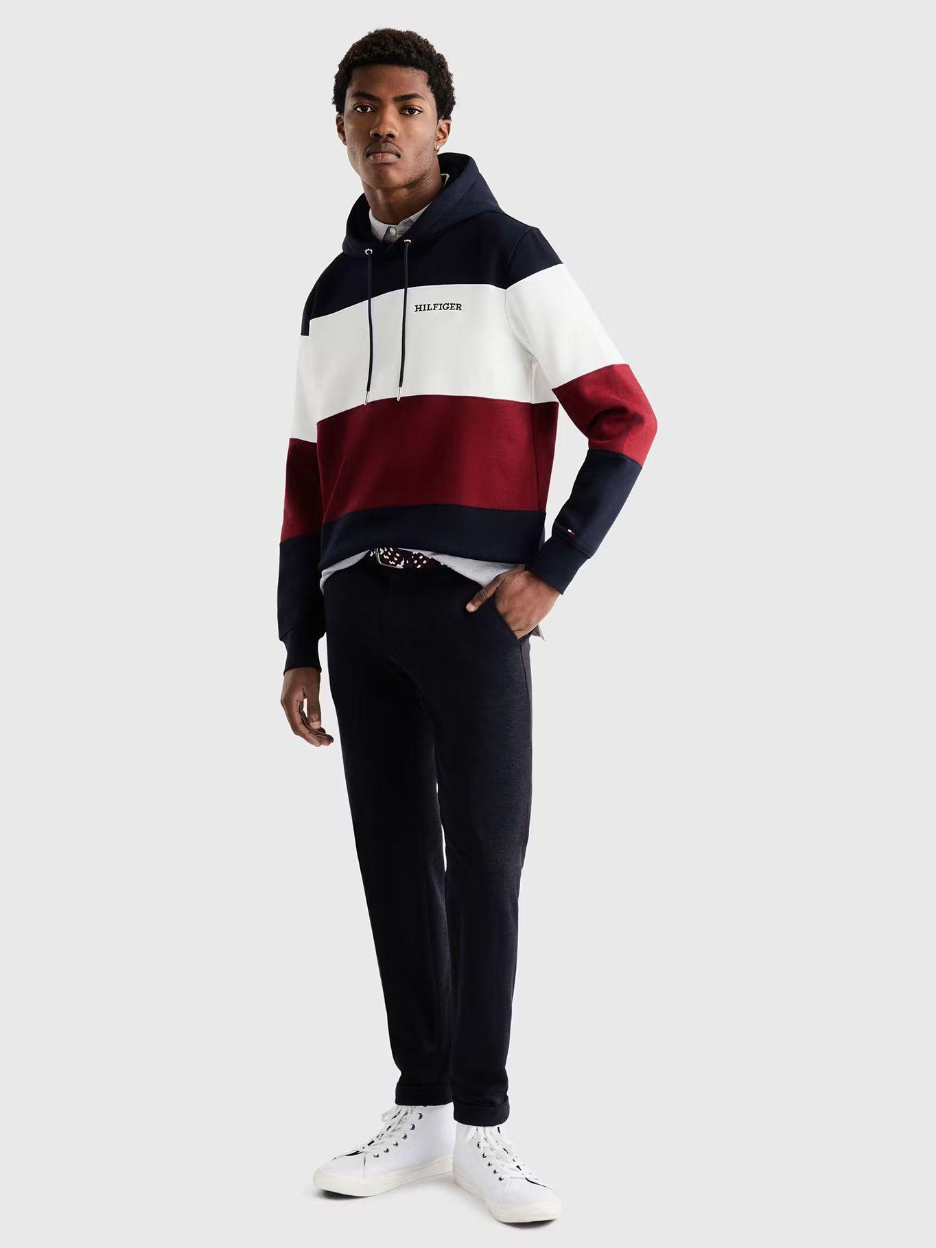 Polerón Hoodie Colorblock Azul Tommy Hilfiger-1