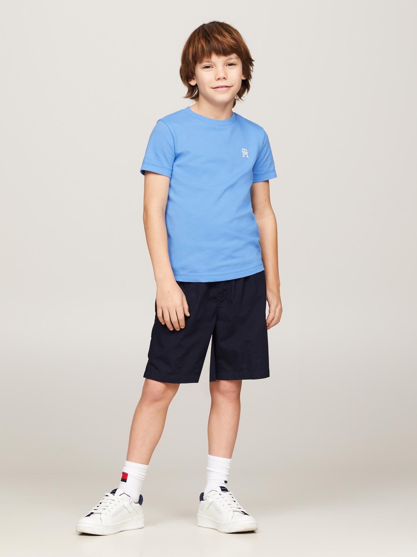 Polera Con Logo Monogram Celeste Tommy Hilfiger-1