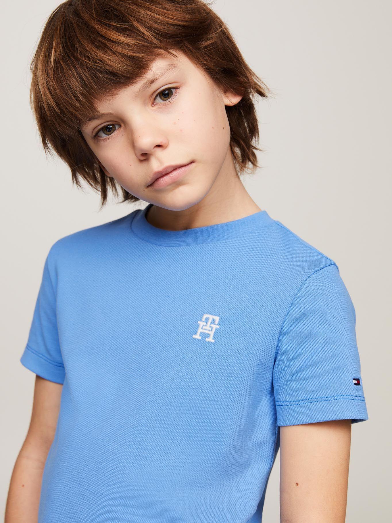 Polera Con Logo Monogram Celeste Tommy Hilfiger-3