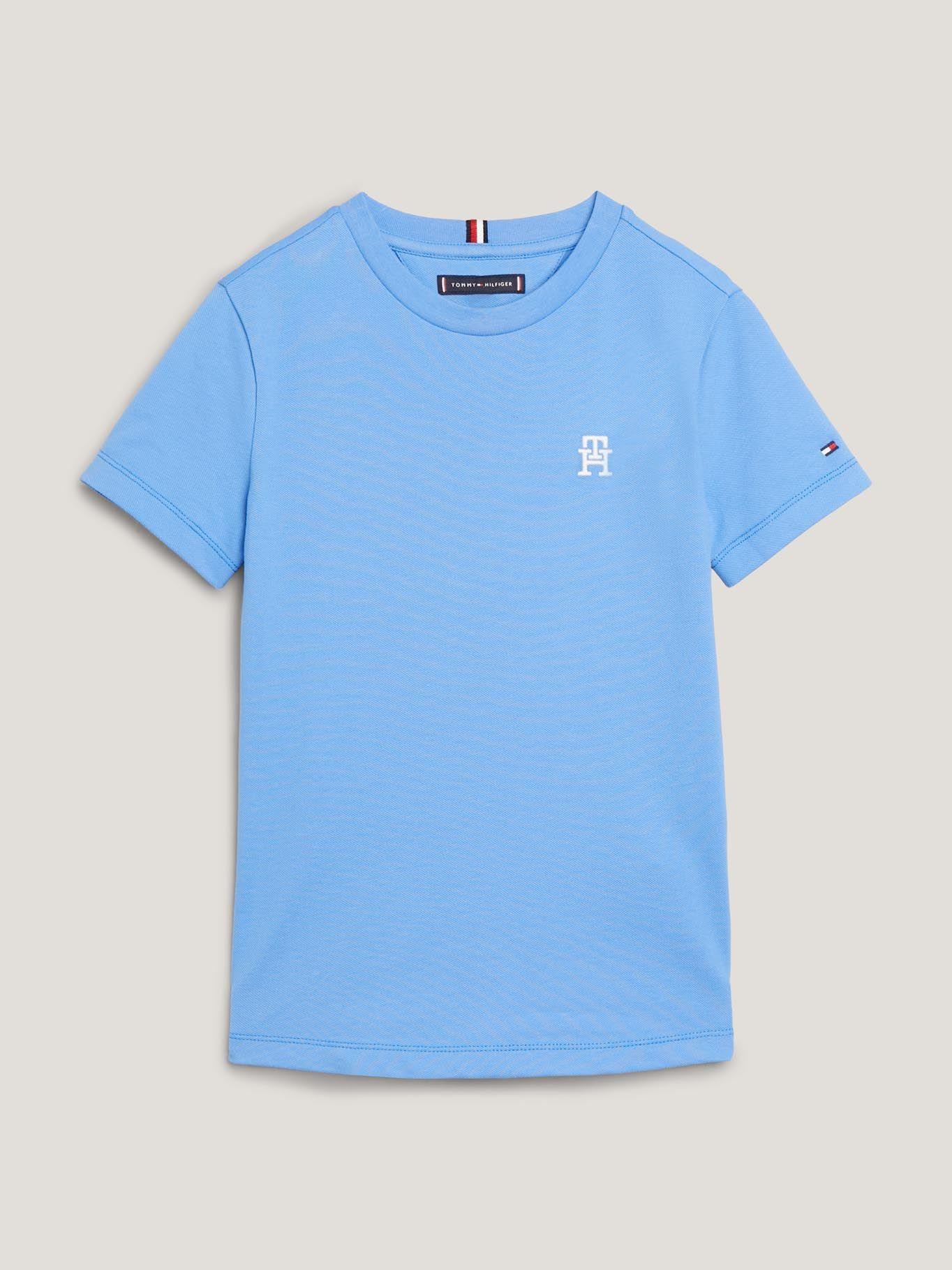 Polera Con Logo Monogram Celeste Tommy Hilfiger-4
