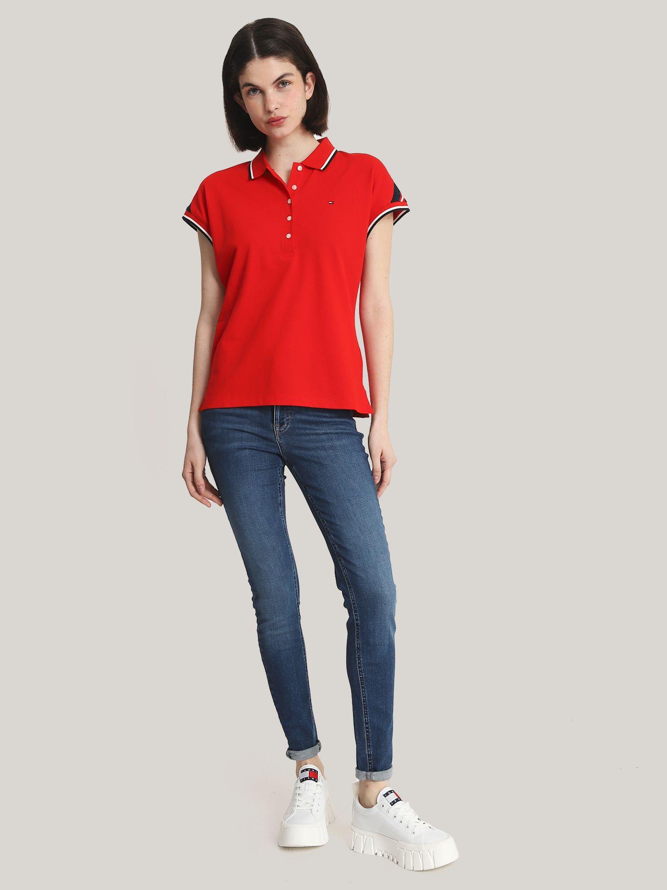 Polo De Manga Stripe Regular Fit Rojo Tommy Hilfiger-1