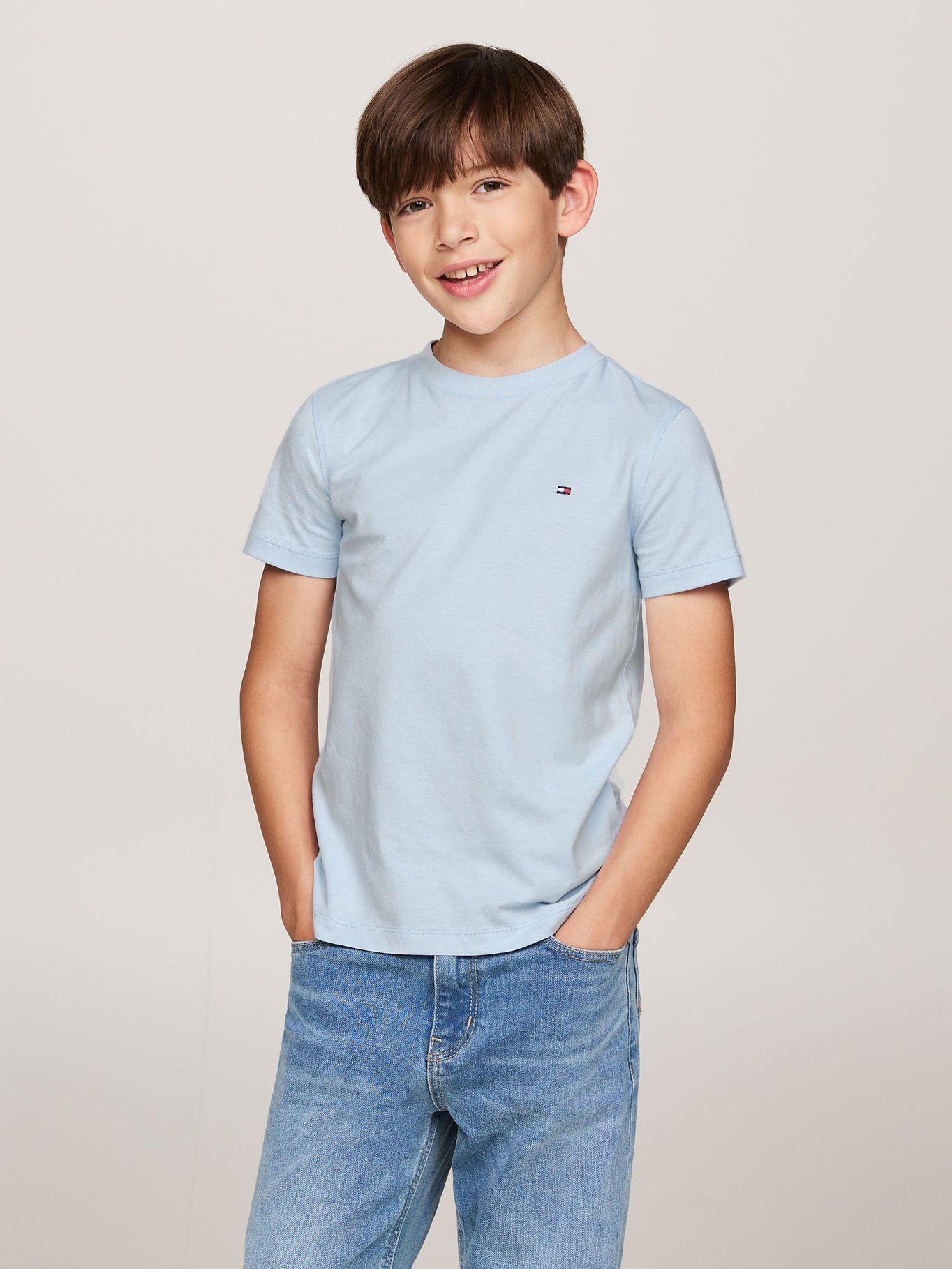Polera De Niño Essential Cotton Celeste Tommy Hilfiger-0