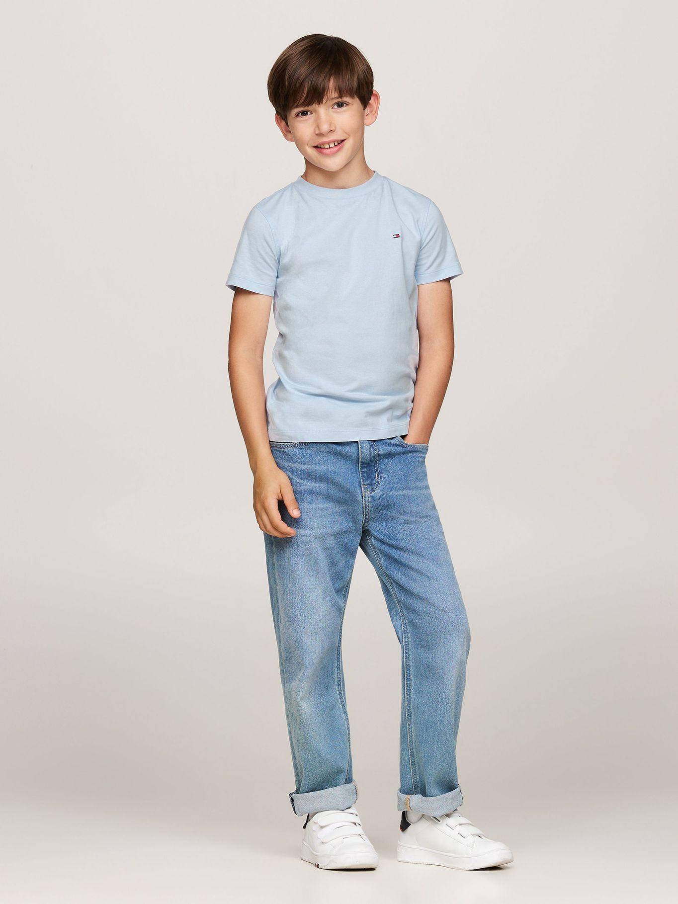 Polera De Niño Essential Cotton Celeste Tommy Hilfiger-1