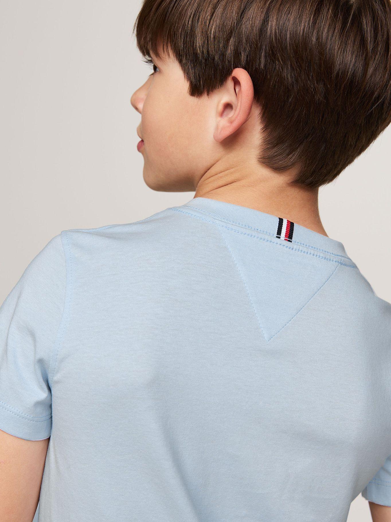 Polera De Niño Essential Cotton Celeste Tommy Hilfiger-3