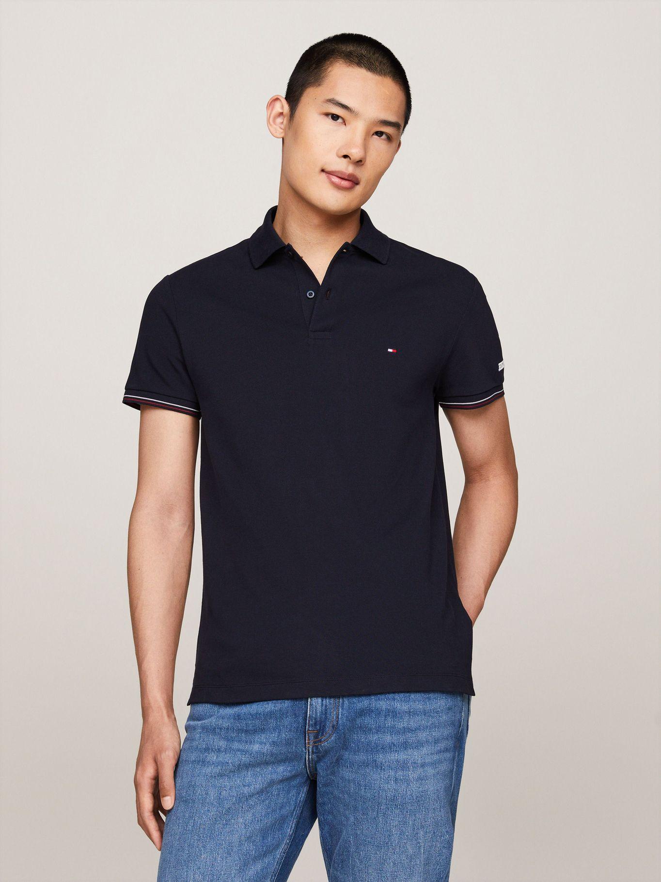Polo De Corte Tapeta A Contraste Azul Tommy Hilfiger-0