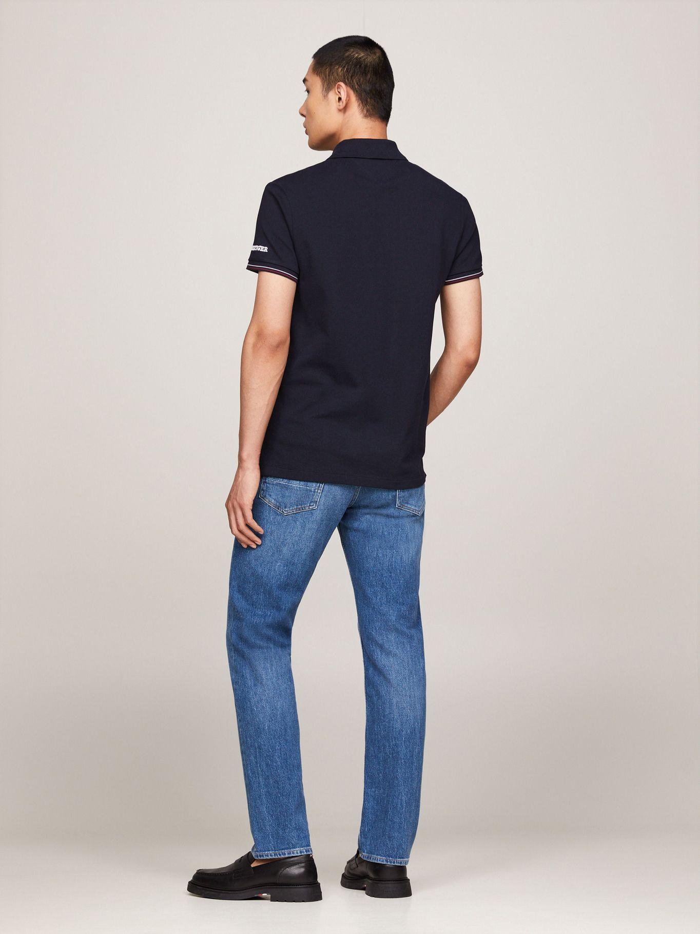 Polo De Corte Tapeta A Contraste Azul Tommy Hilfiger-2