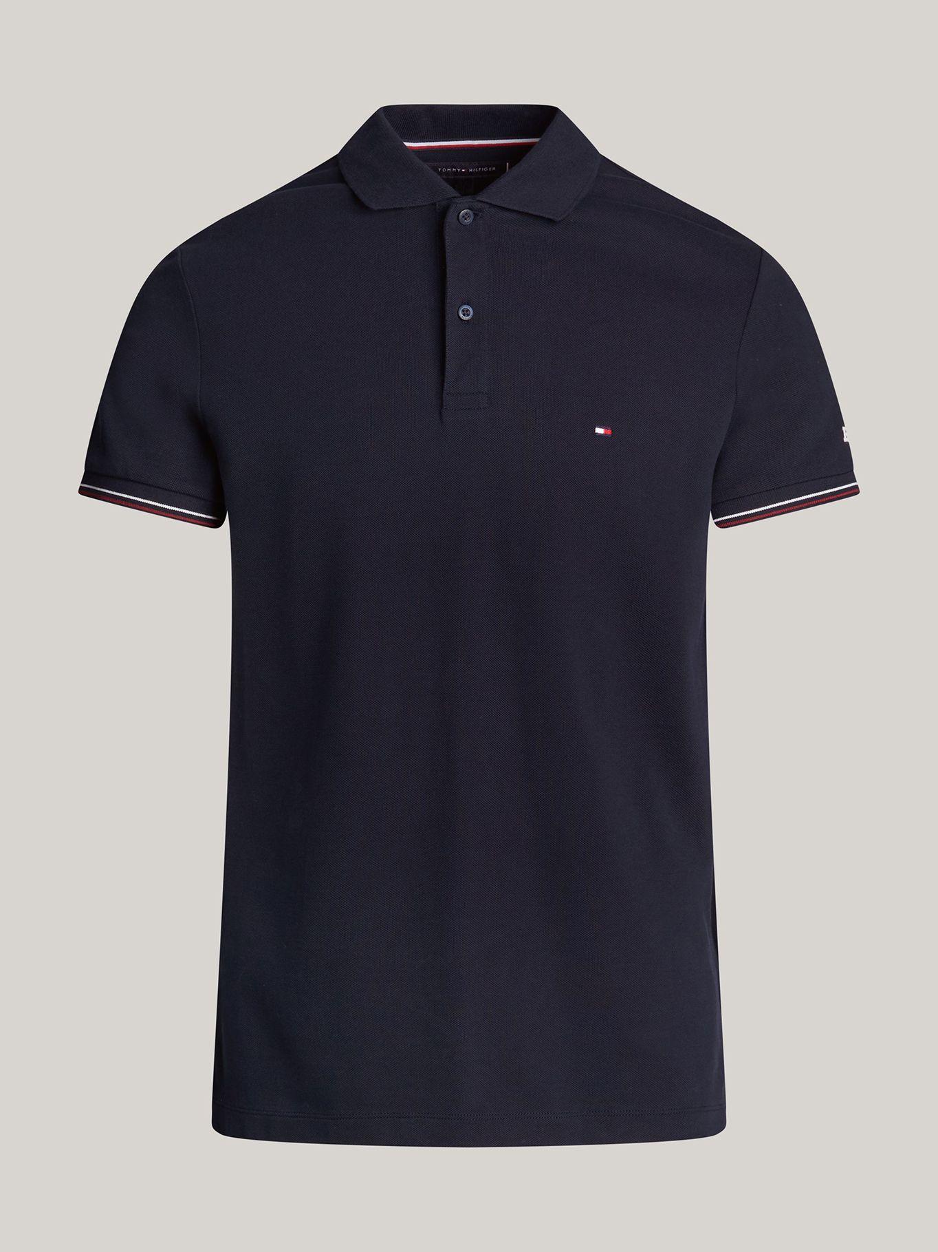 Polo De Corte Tapeta A Contraste Azul Tommy Hilfiger-4