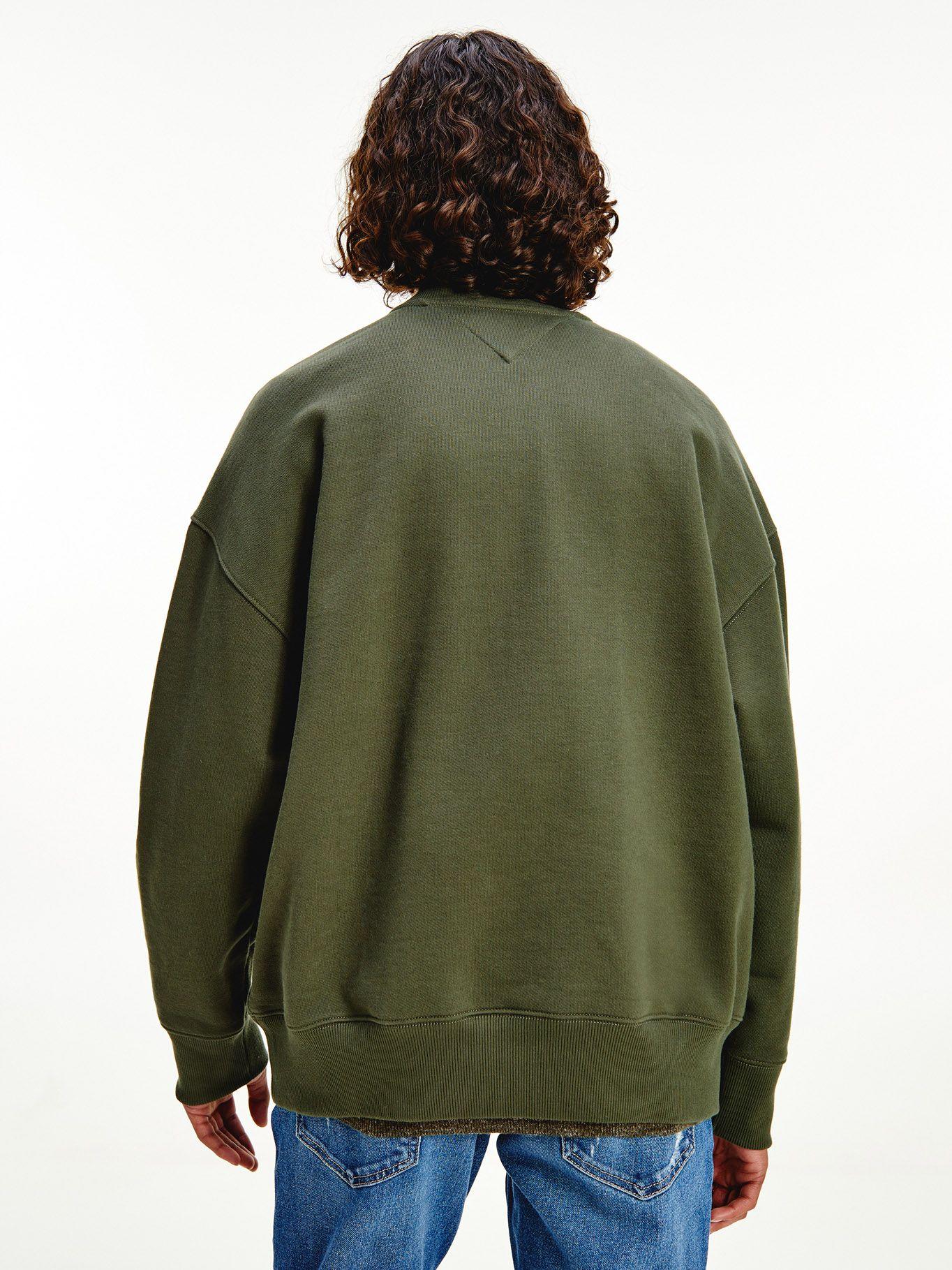 Polerón Con Parche C-Neck Verde Tommy Jeans E2-1