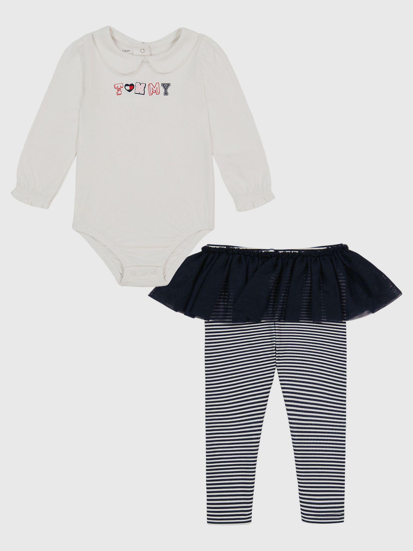 Set De Niña De Bodie Y Leggings Con Print Multicolor Tommy Hilfiger-0