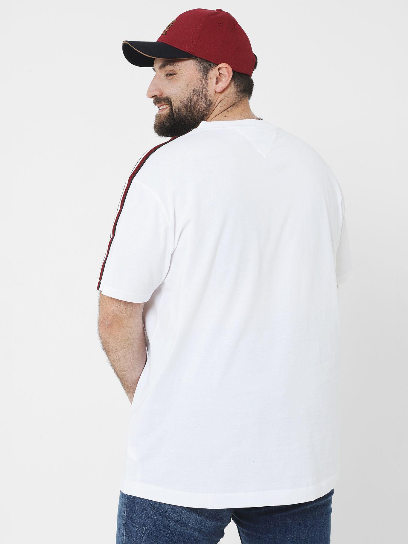 Polera Plus Stipe Logo Blanco Tommy Hilfiger-1